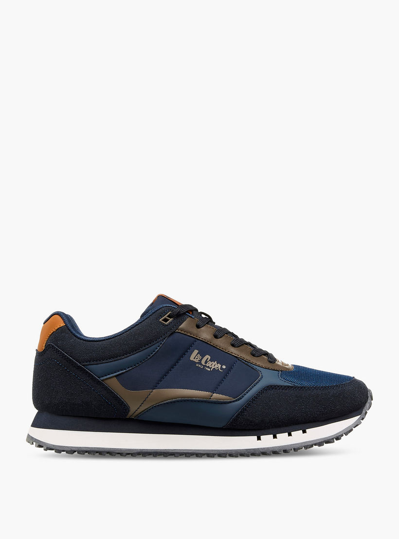 Lee Cooper Men's Panelled Lace-Up Sneakers-men-shoes-sneakers-image-4