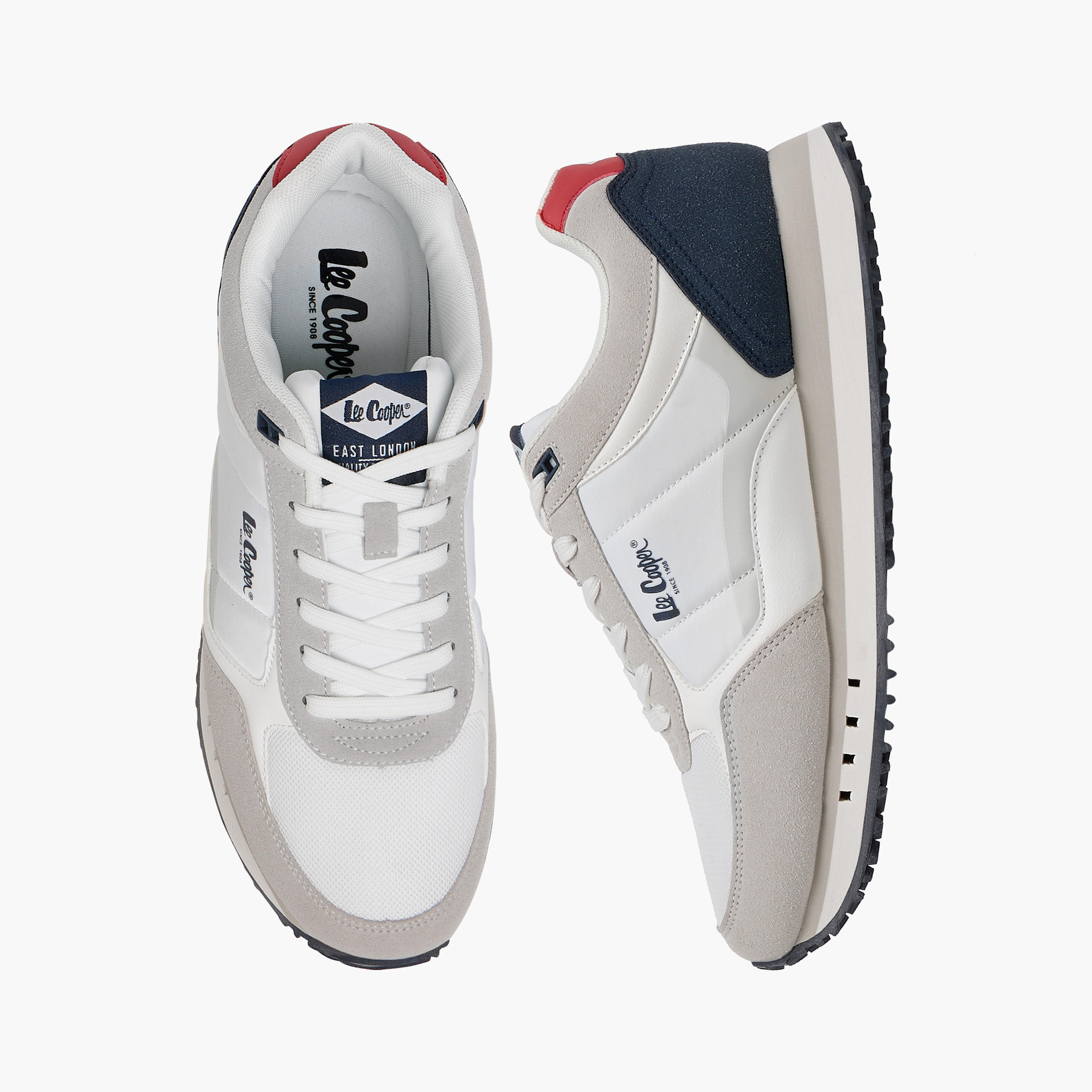 Lee Cooper Men's Panelled Lace-Up Sneakers-men-shoes-sneakers-image-1