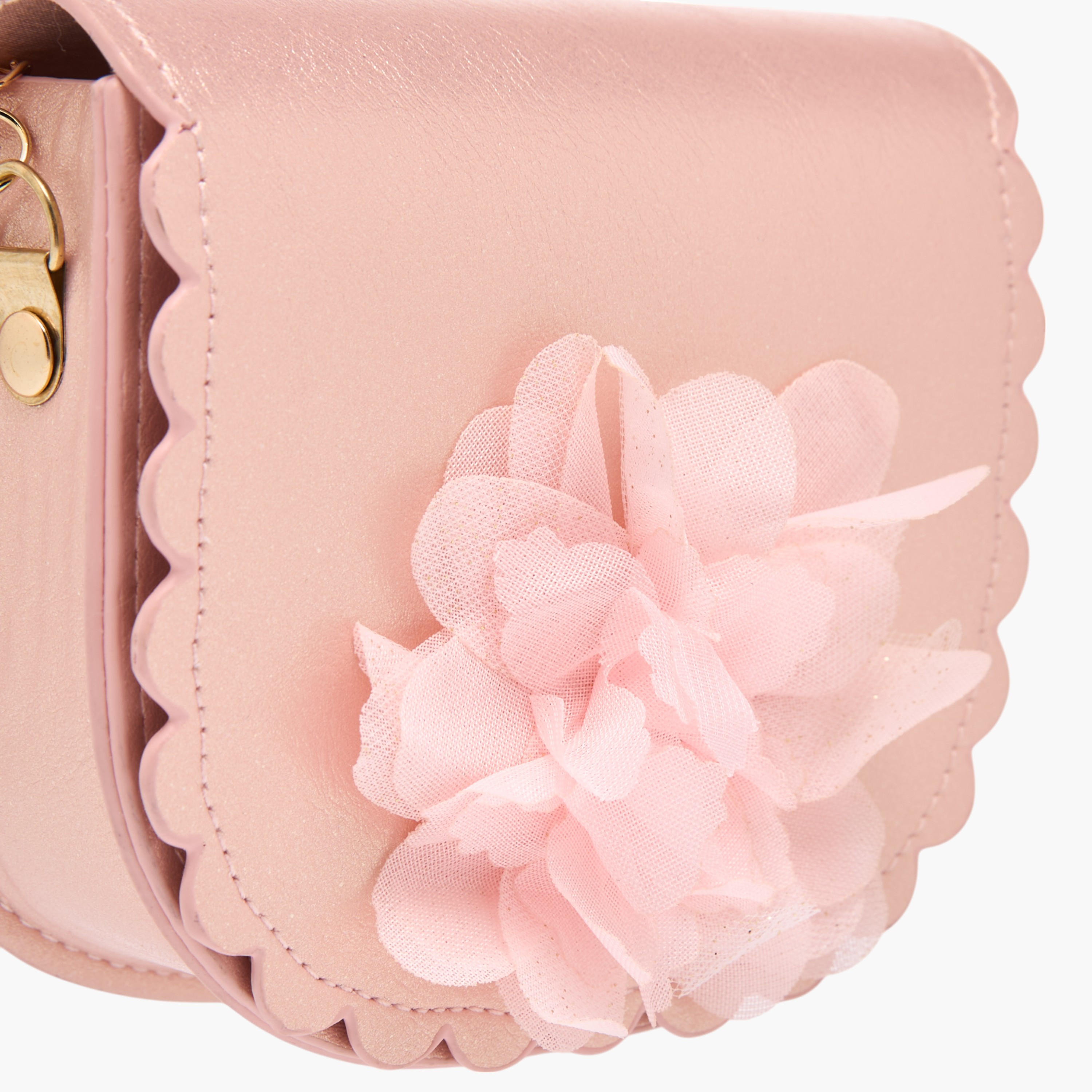 Flora Bella Applique Detail Sling Bag with Magnetic Closure-girls-accessories-bags-image-4