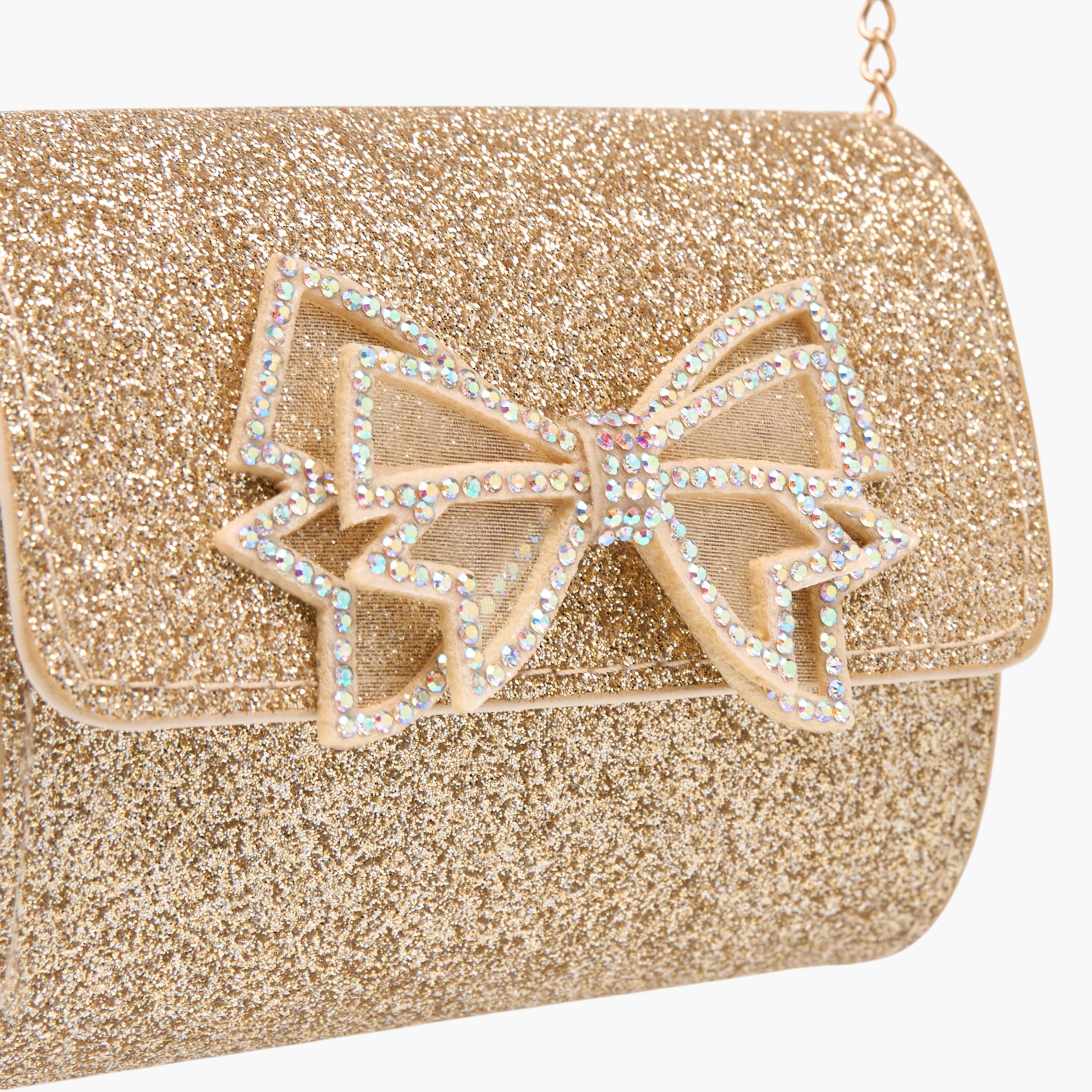 Flora Bella Bow Detail Embellished Sling Bag with Magnetic Closure-girls-accessories-bags-image-4