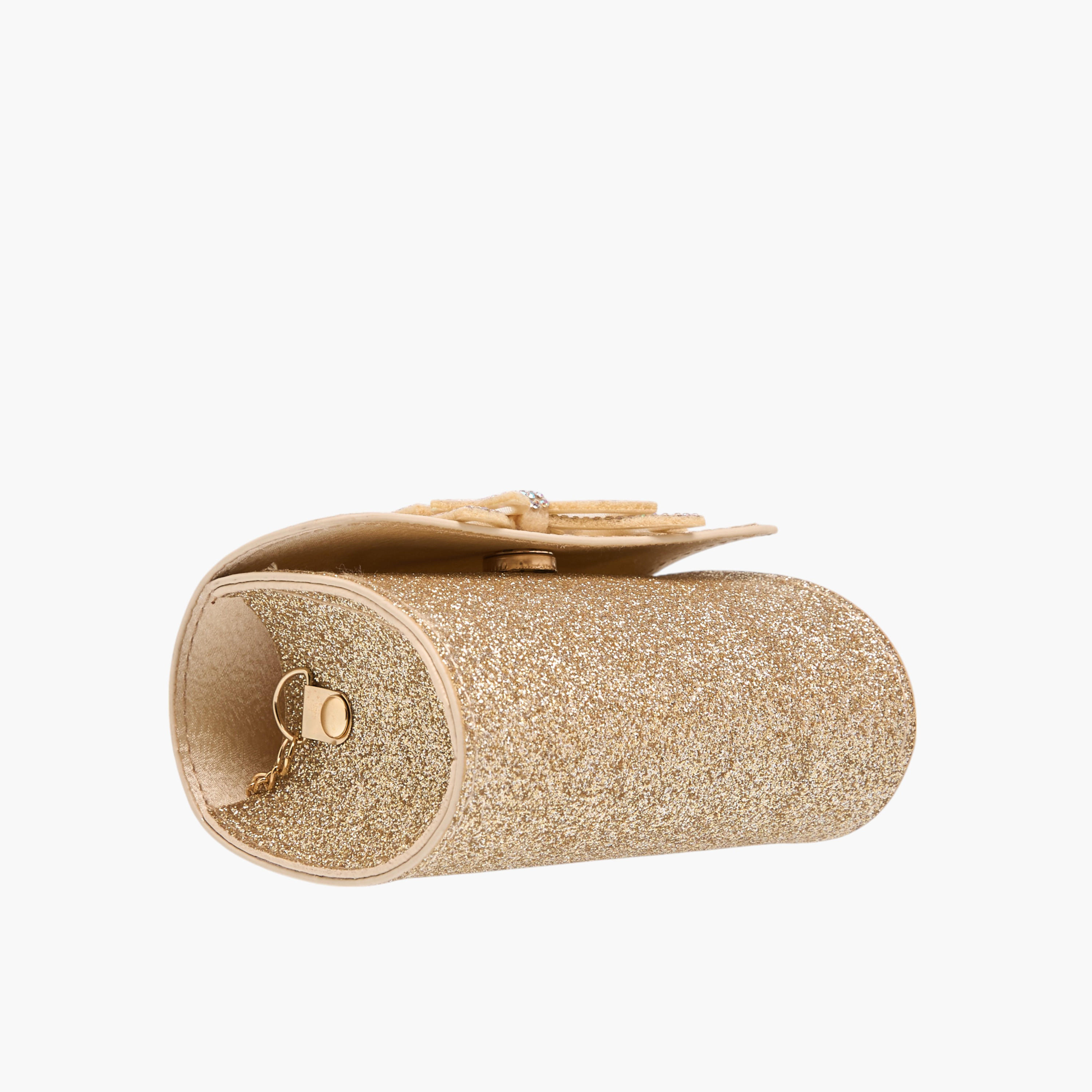 Flora Bella Bow Detail Embellished Sling Bag with Magnetic Closure-girls-accessories-bags-image-6