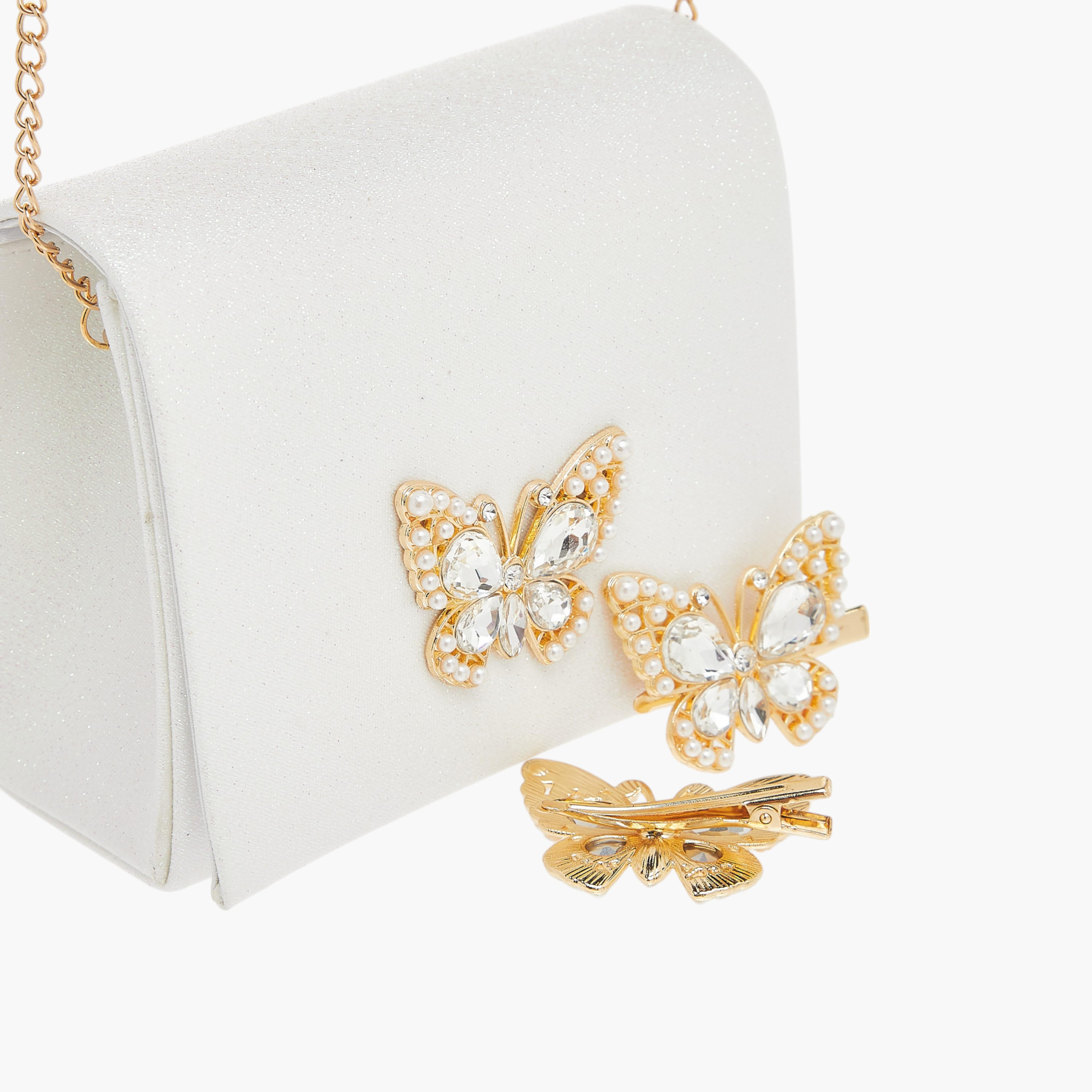 Flora Bella 3-Piece Glitter Embellished Sling Bag and Hairclip Set-girls-accessories-bags-image-4