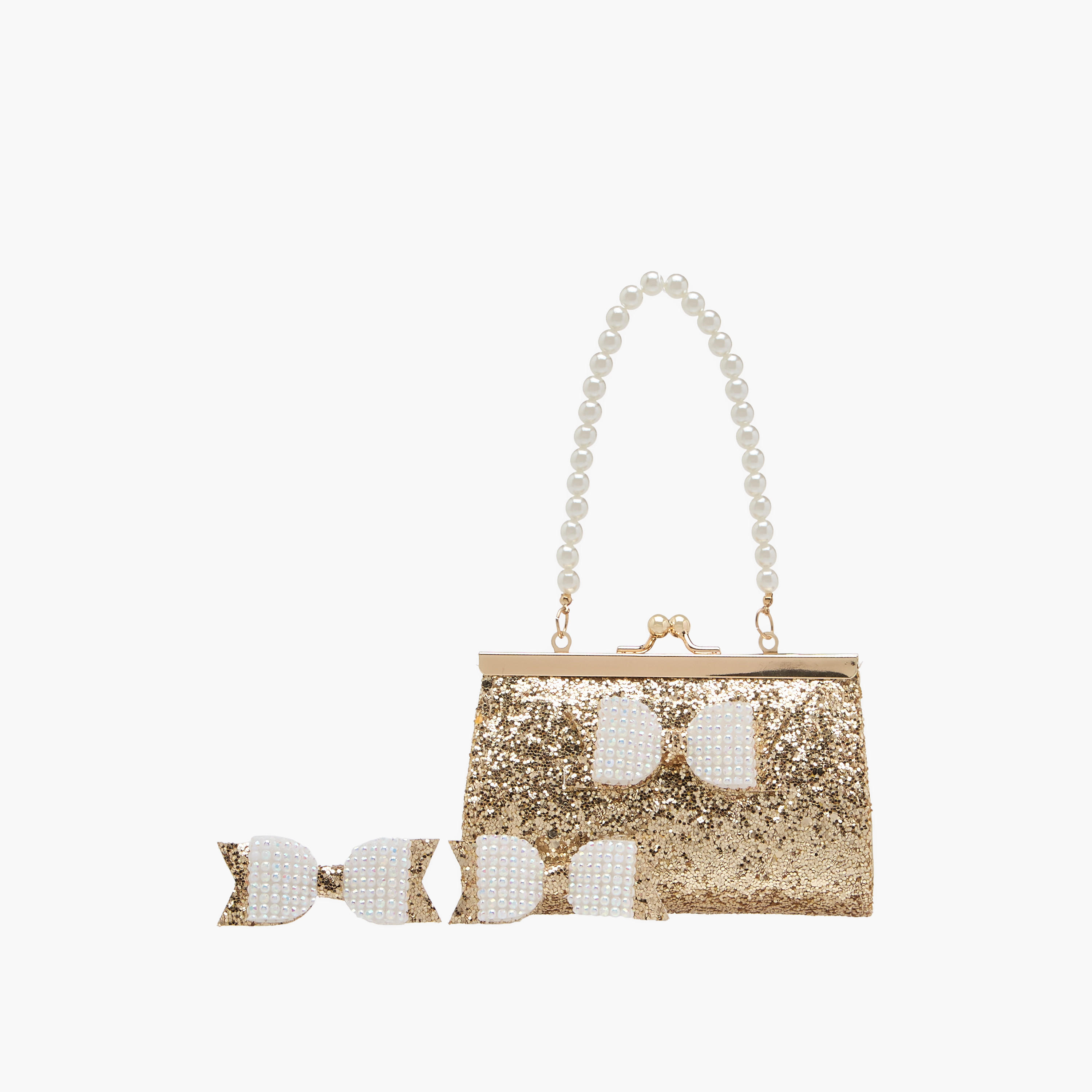 Flora Bella 3-Piece Bow Embellished Handbag and Hairclip Set-girls-accessories-bags-image-1