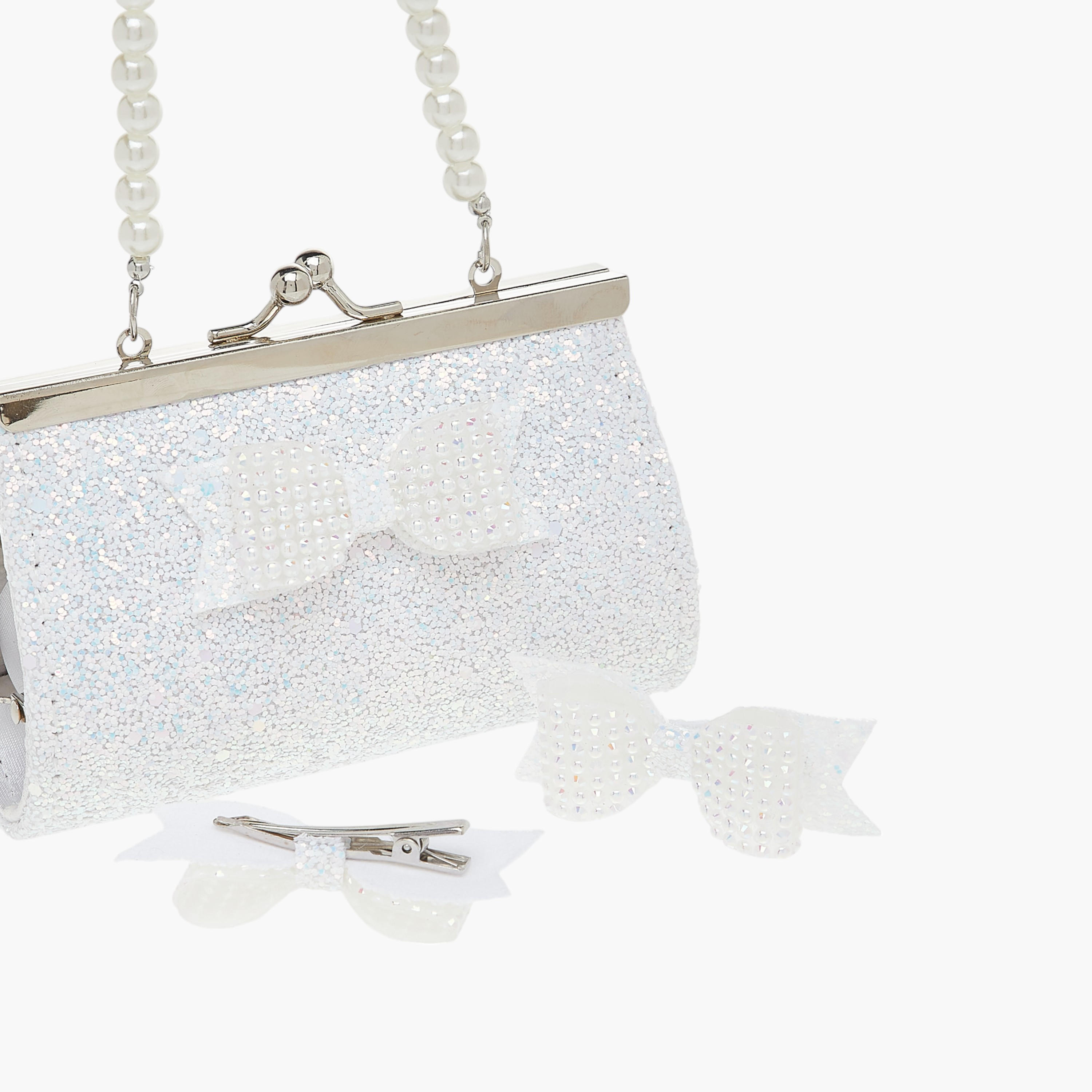 Flora Bella 3-Piece Bow Embellished Handbag and Hairclip Set-girls-accessories-bags-image-4