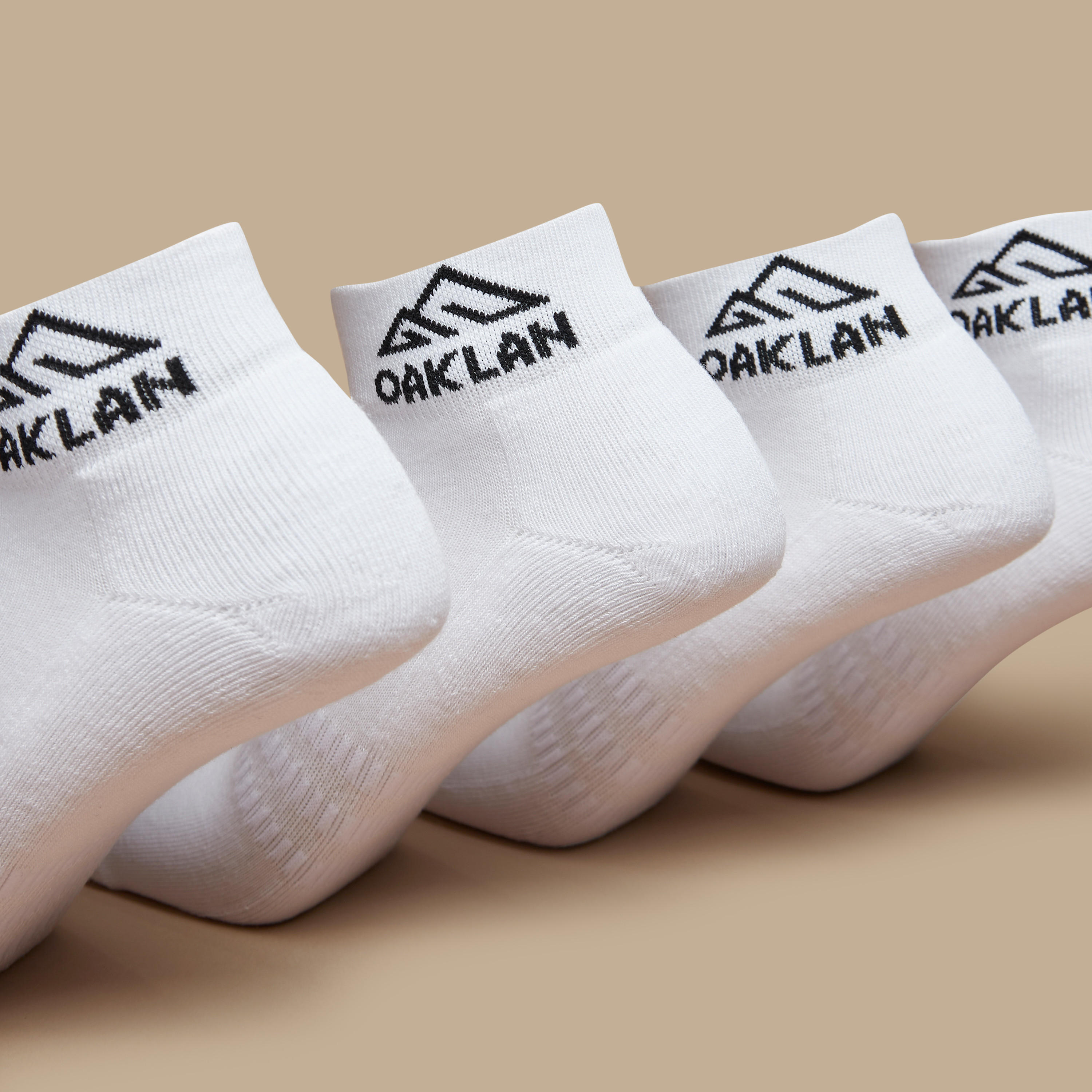 OAKLAN Logo Print Ankle Length Cushioned Sports Socks - Set of 5-men-socks-image-2