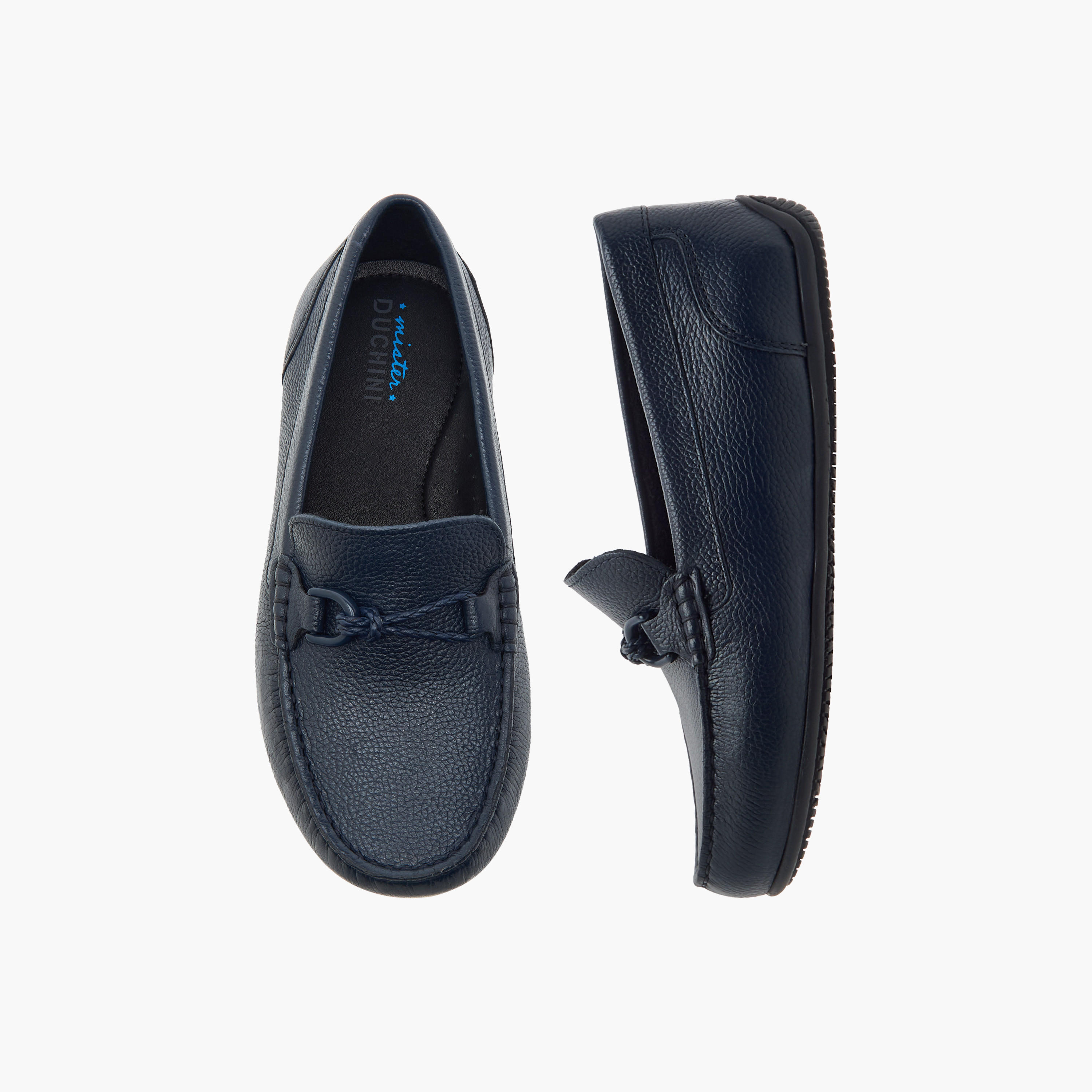 Mister Duchini Textured Slip-On Moccasins with Metal Accent-boys-shoes-loafers-image-1