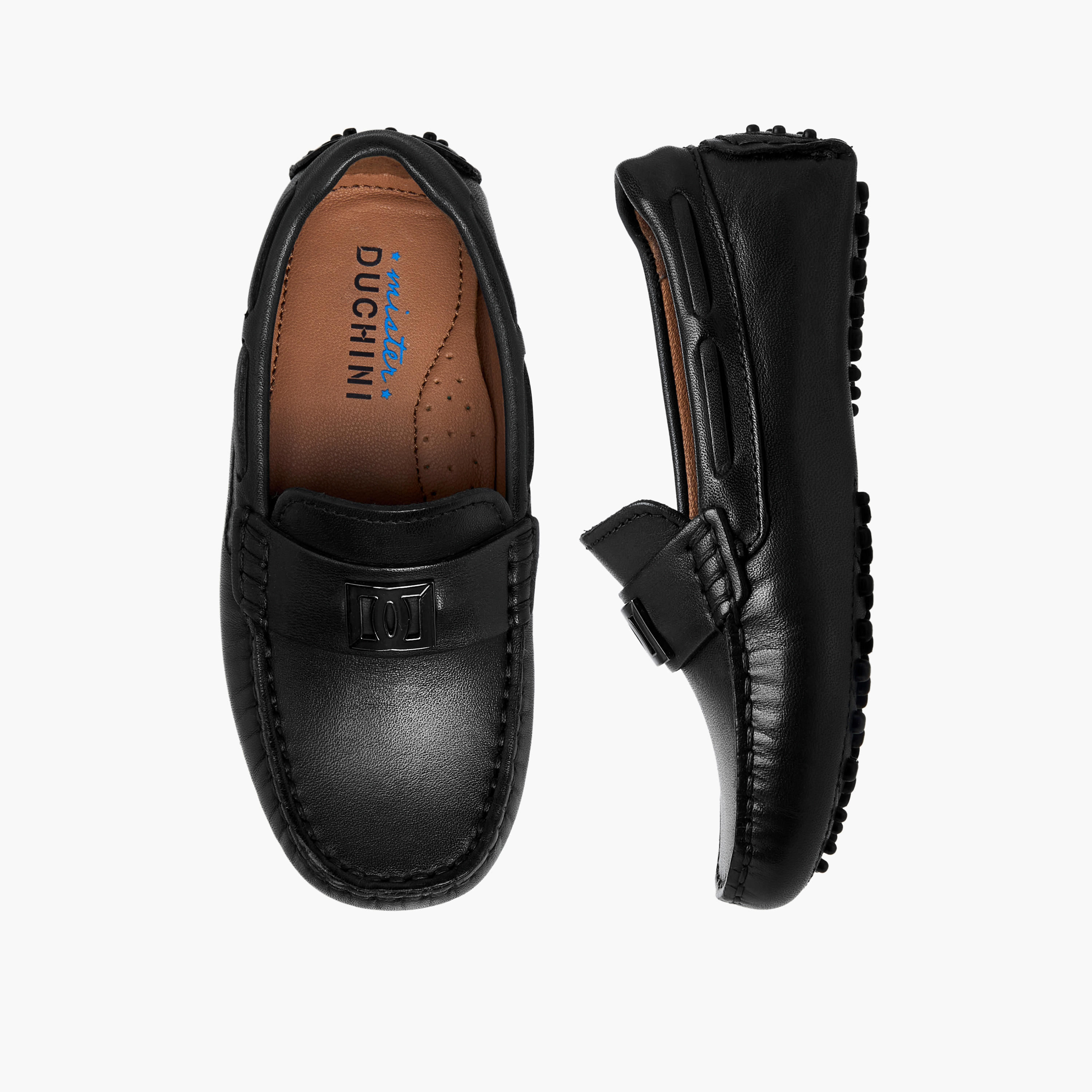 Mister Duchini Boys Leather Slip-On Moccasins-boys-shoes-loafers-image-1