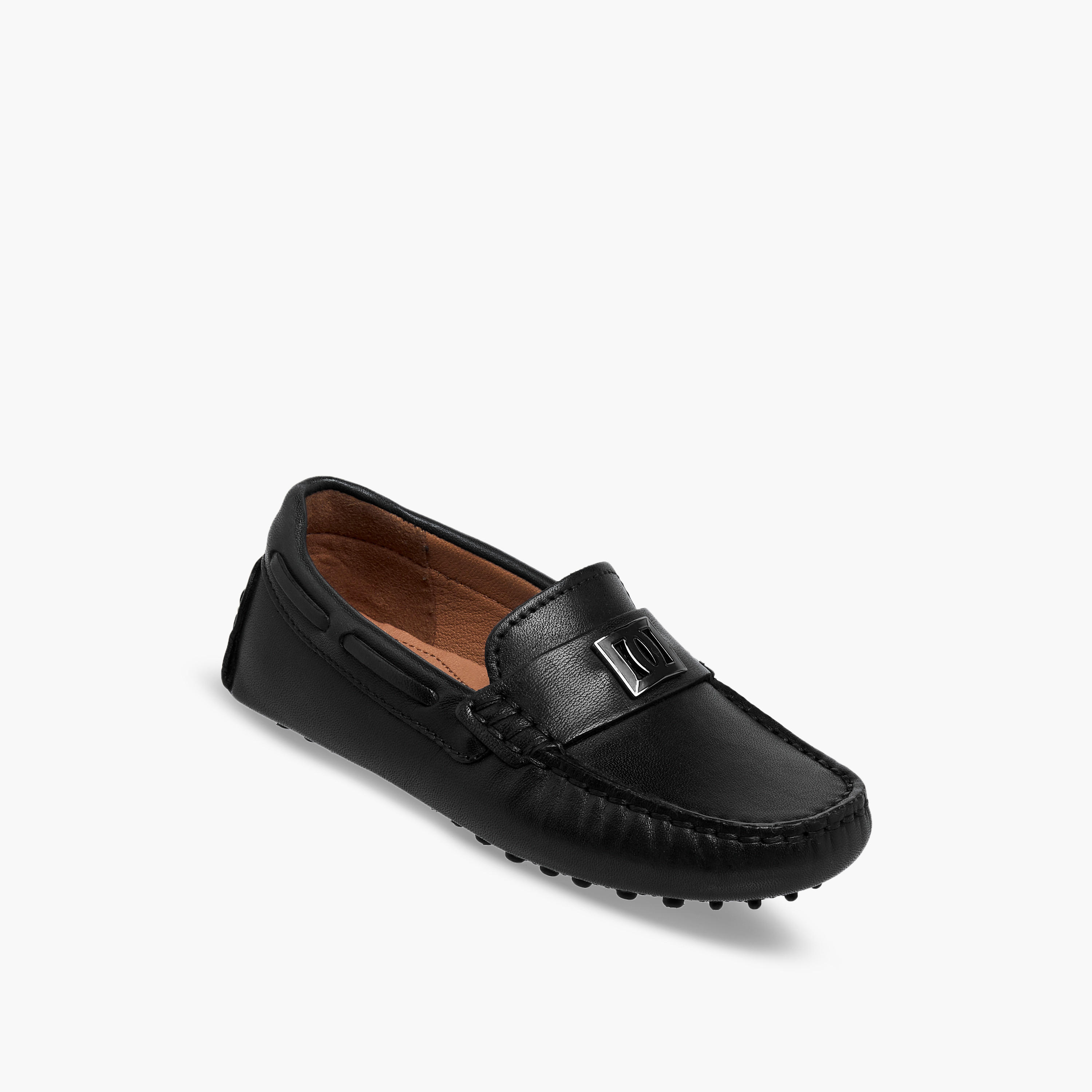 Mister Duchini Boys Leather Slip-On Moccasins-boys-shoes-loafers-image-3