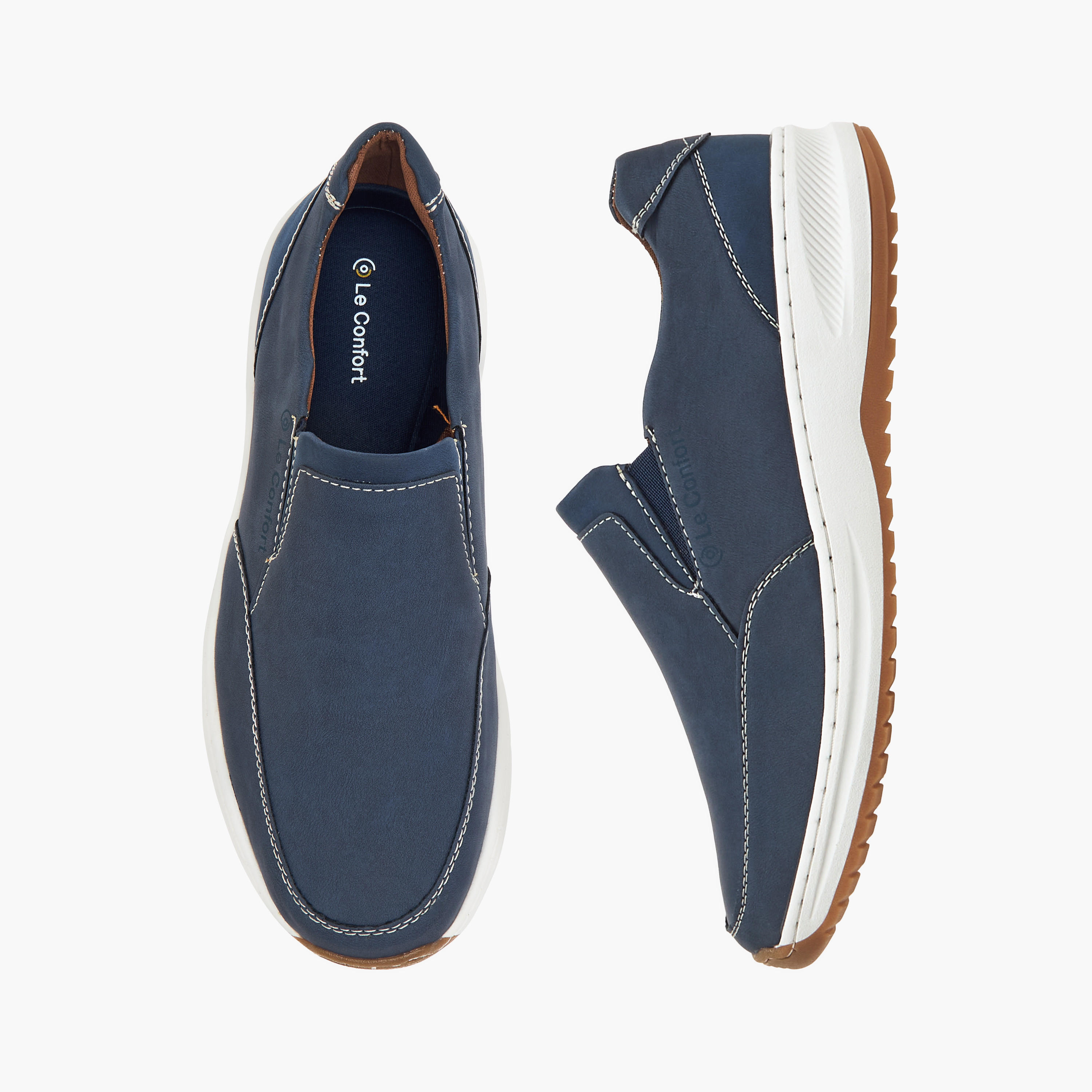 حذاء سهل الارتداء مريح سادة من لو كونفورت-men-shoes-loafersandmoccasins-image-7