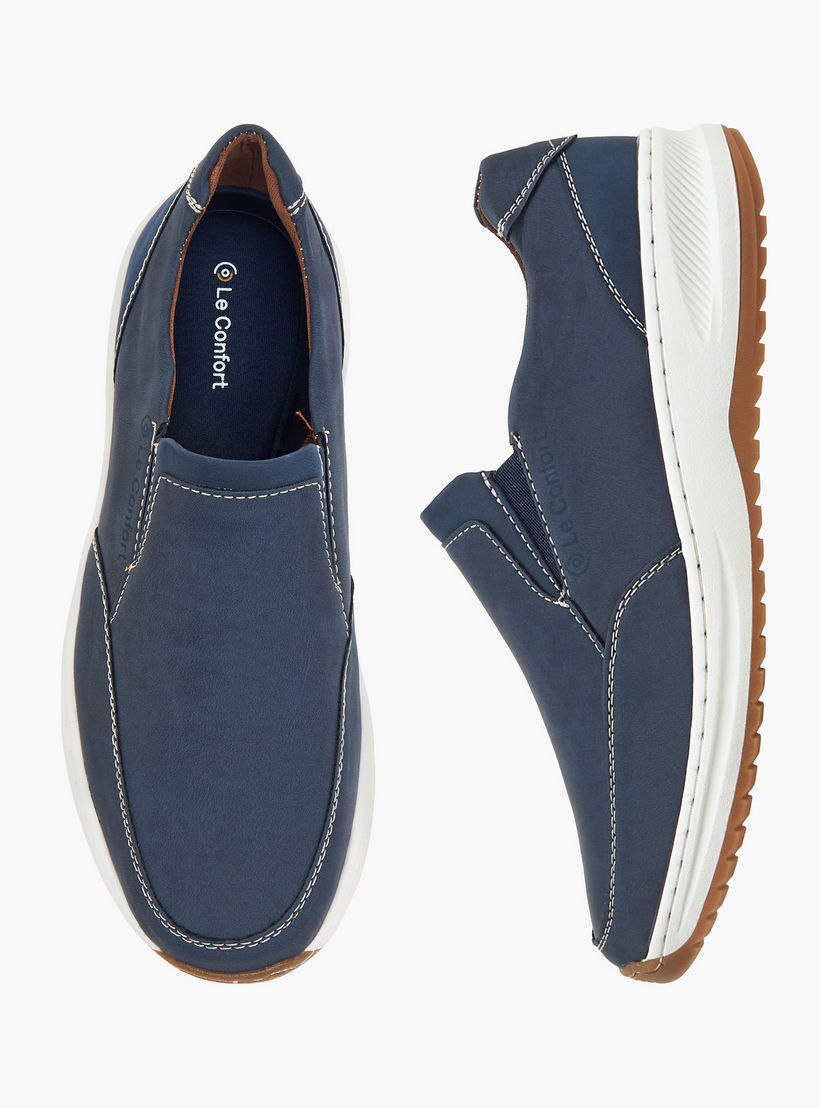 Le Confort Solid Slip-On Comfort Loafers-men-shoes-loafersandmoccasins-image-1