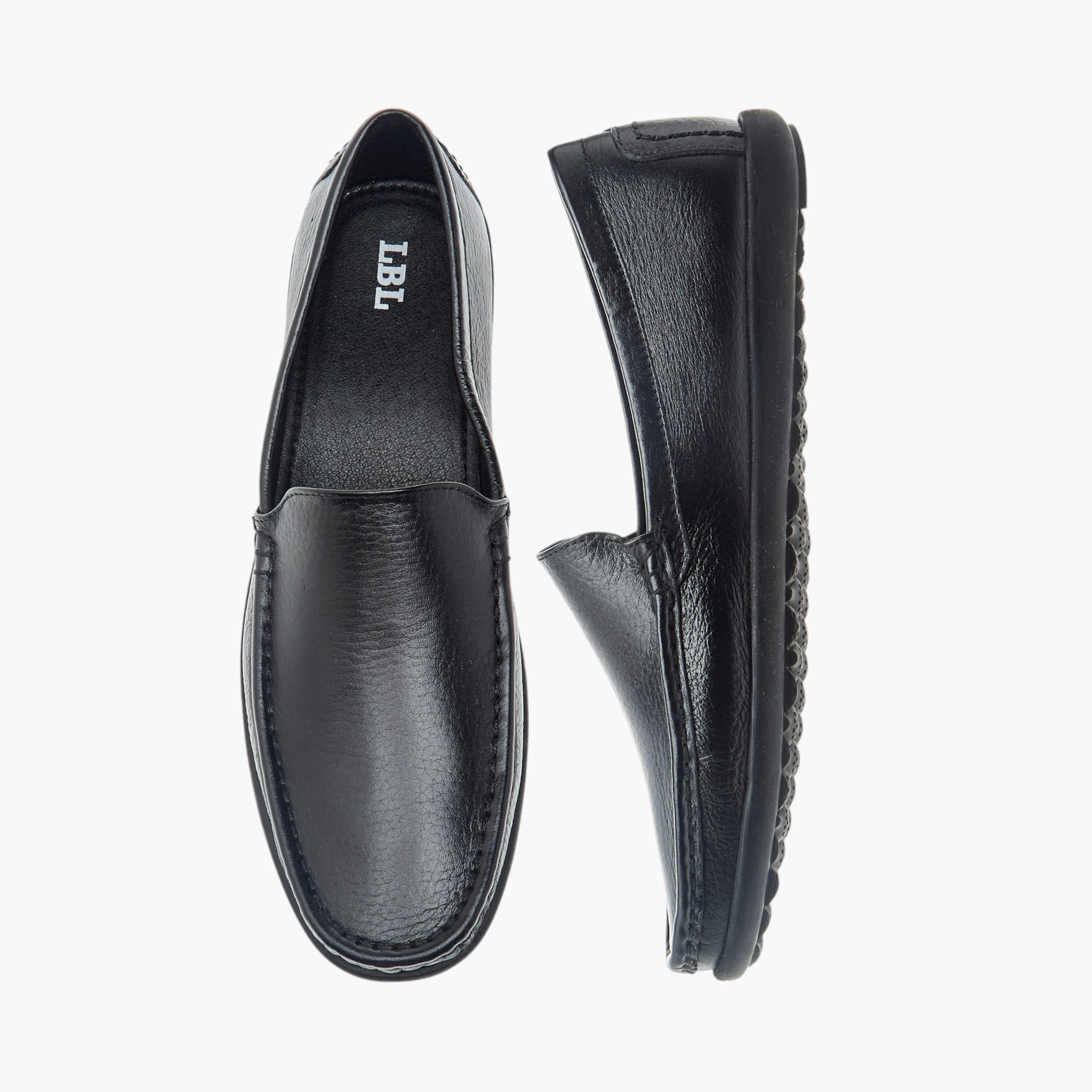 LBL by Shoexpress Textured Slip-On Moccasins-men-shoes-loafersandmoccasins-image-1
