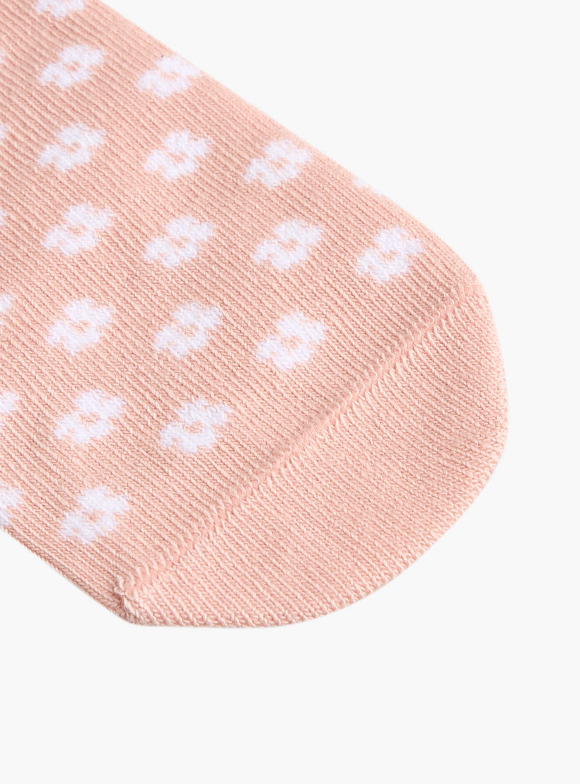 Little Missy Floral Print Ankle Length Socks - Set of 5-girls-accessories-socks-image-3