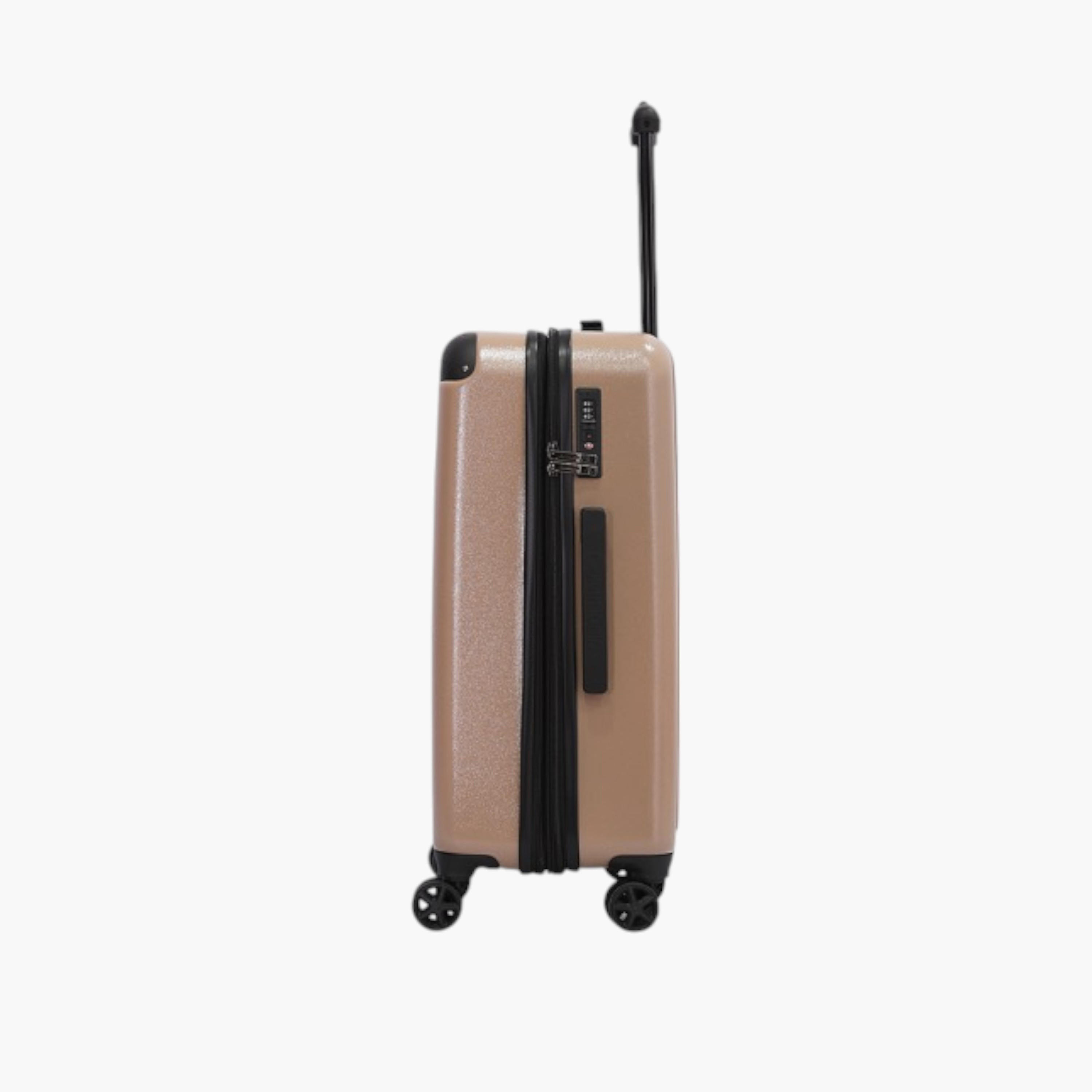 Calvin Klein Logo Embossed Hardcase Trolley Bag with Retractable Handle-travel-luggagesandbags-luggage-image-2