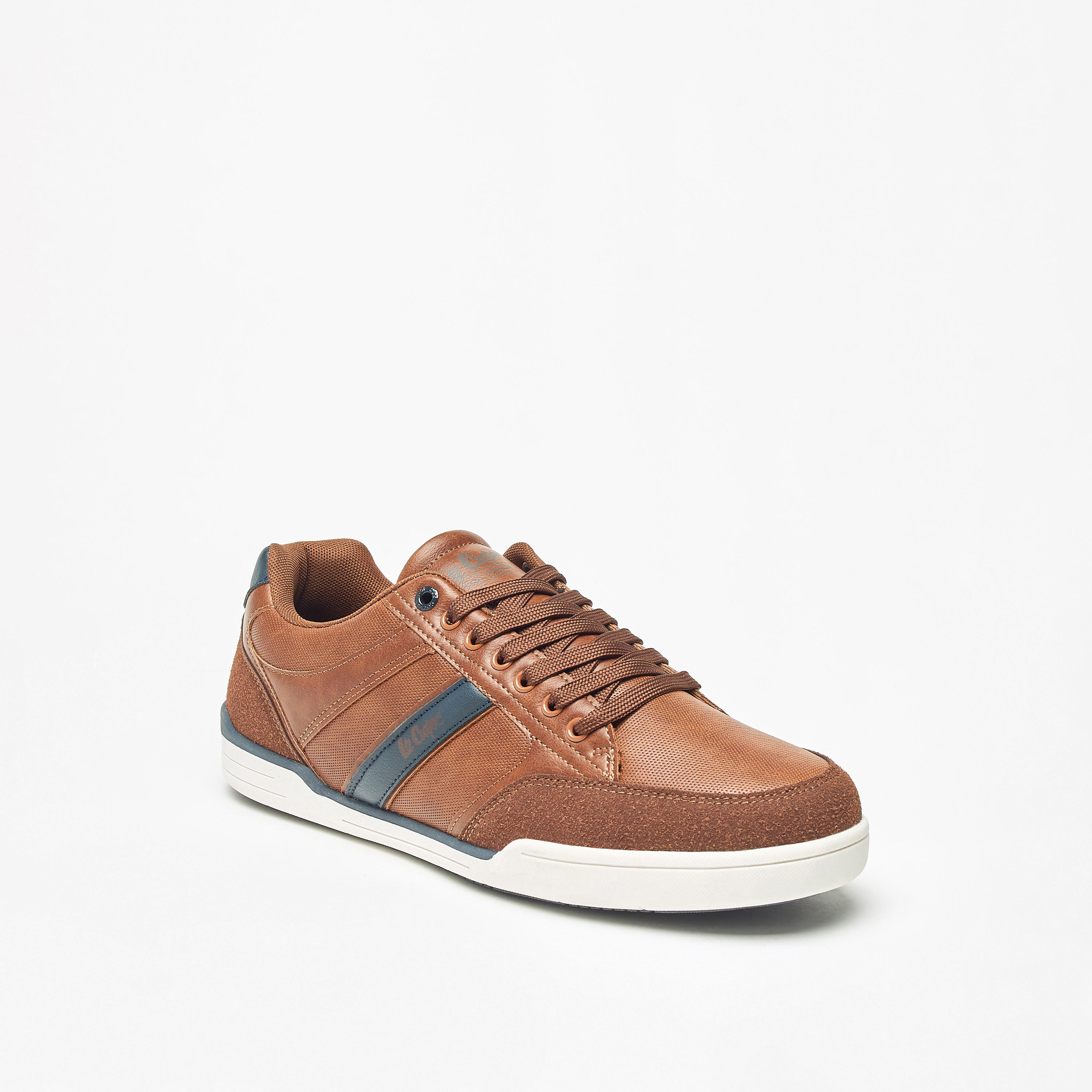 Lee Cooper Men's Logo Detail Sneakers with Lace-Up Closure-men-shoes-sneakers-image-1