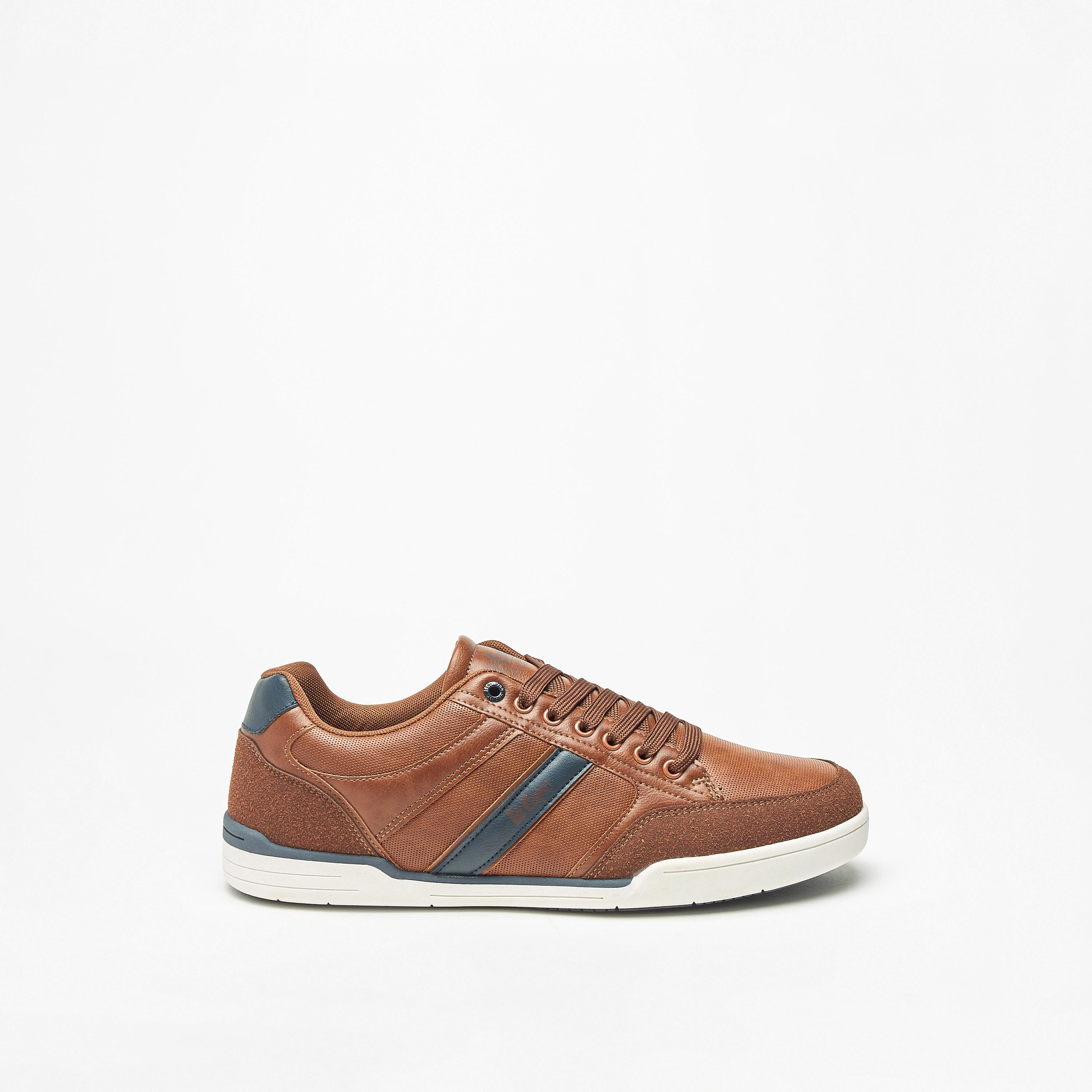 Lee Cooper Men's Logo Detail Sneakers with Lace-Up Closure-men-shoes-sneakers-image-3