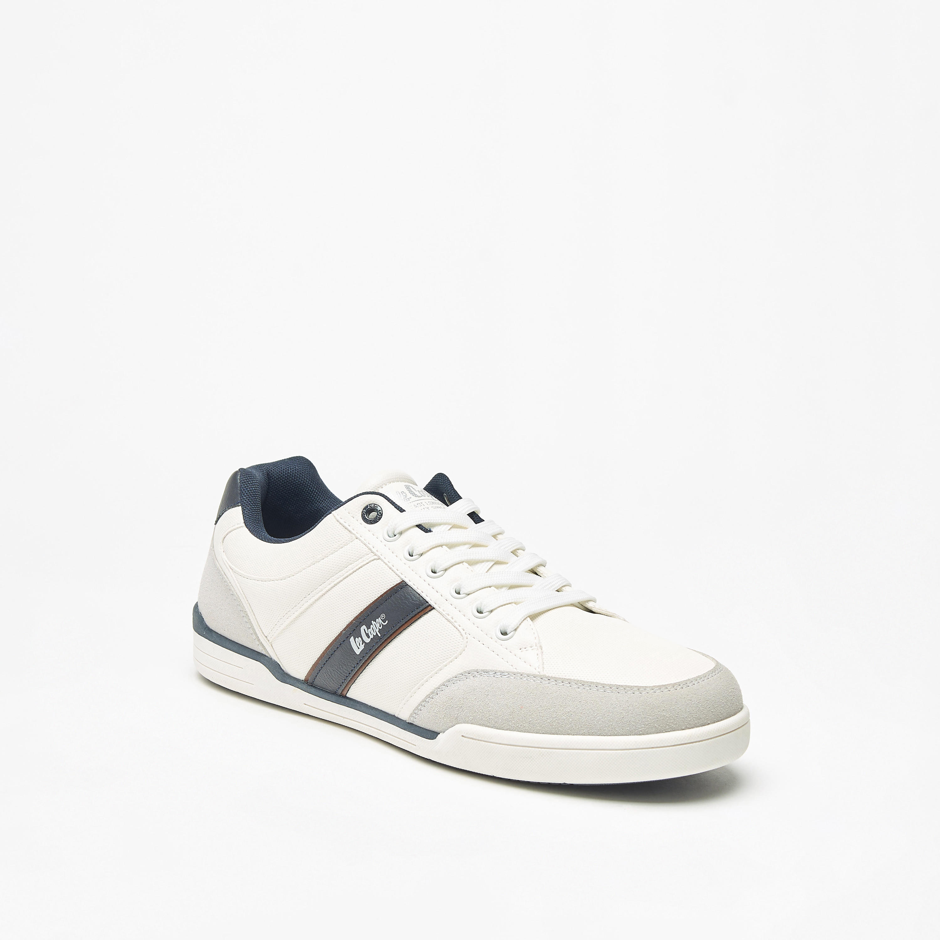 Lee Cooper Men's Logo Detail Sneakers with Lace-Up Closure-men-shoes-sneakers-image-1