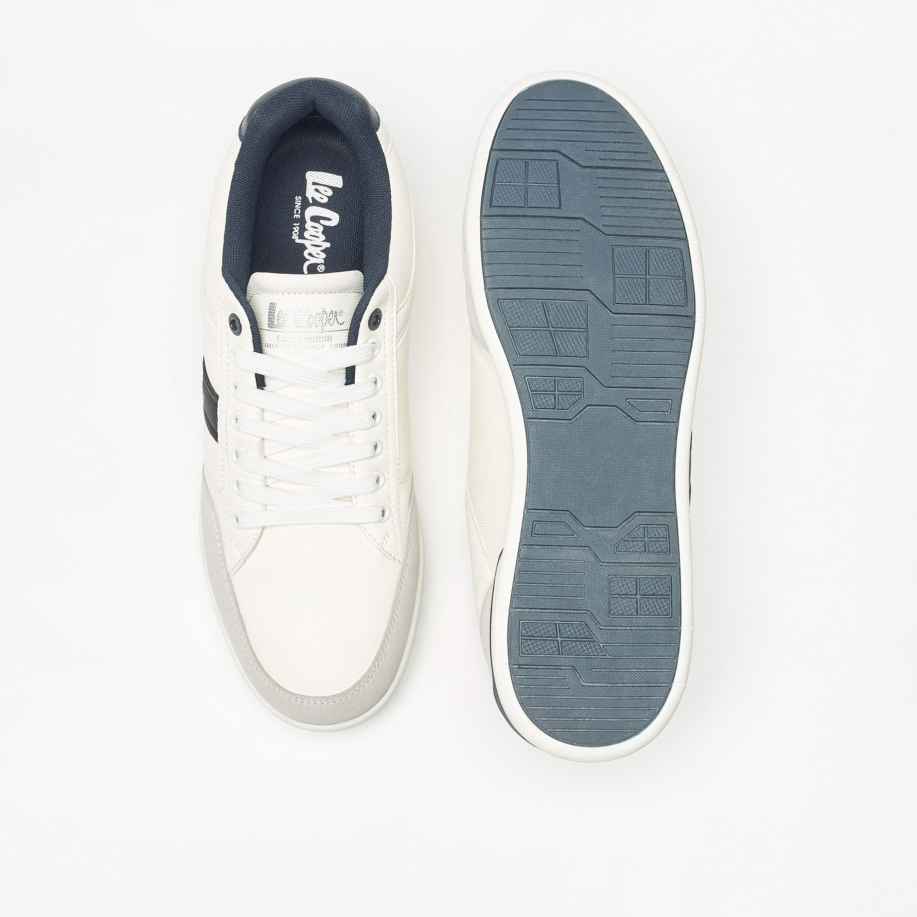 Lee Cooper Men's Logo Detail Sneakers with Lace-Up Closure-men-shoes-sneakers-image-4