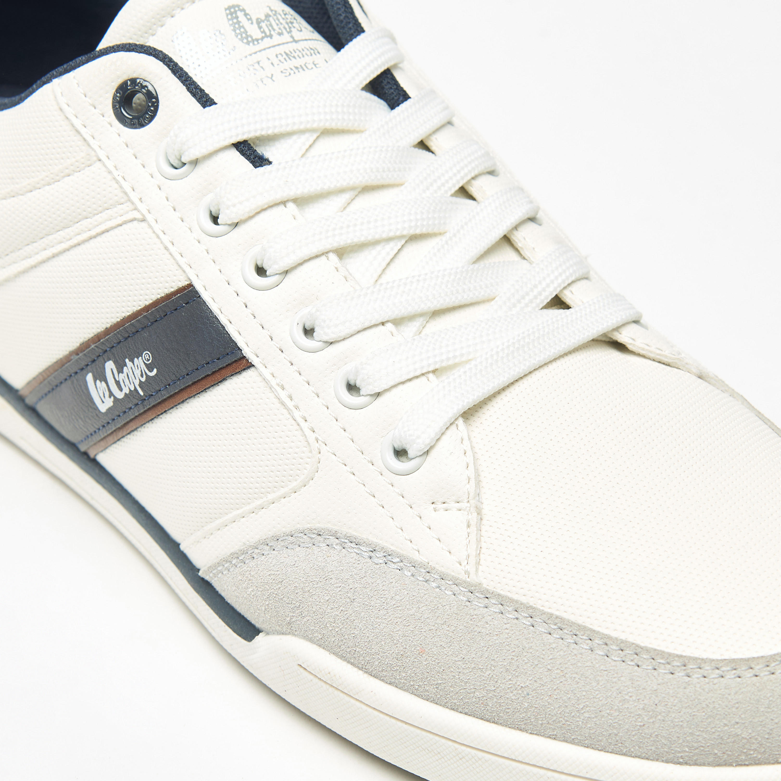 Lee Cooper Men's Logo Detail Sneakers with Lace-Up Closure-men-shoes-sneakers-image-5