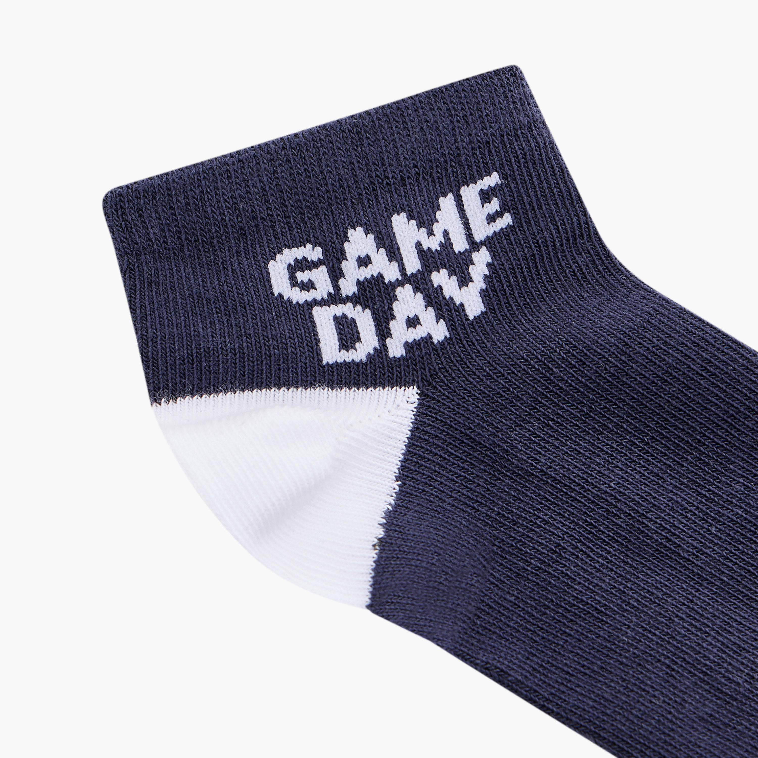 طقم جوارب قطن 5 أزواج بطول الكاحل وبطبعات من جونيورز-girls-accessories-socks-image-2