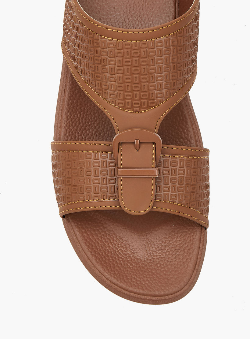 Al Waha Men Buckle Detail Arabic Sandals-men-shoes-sandals-image-4