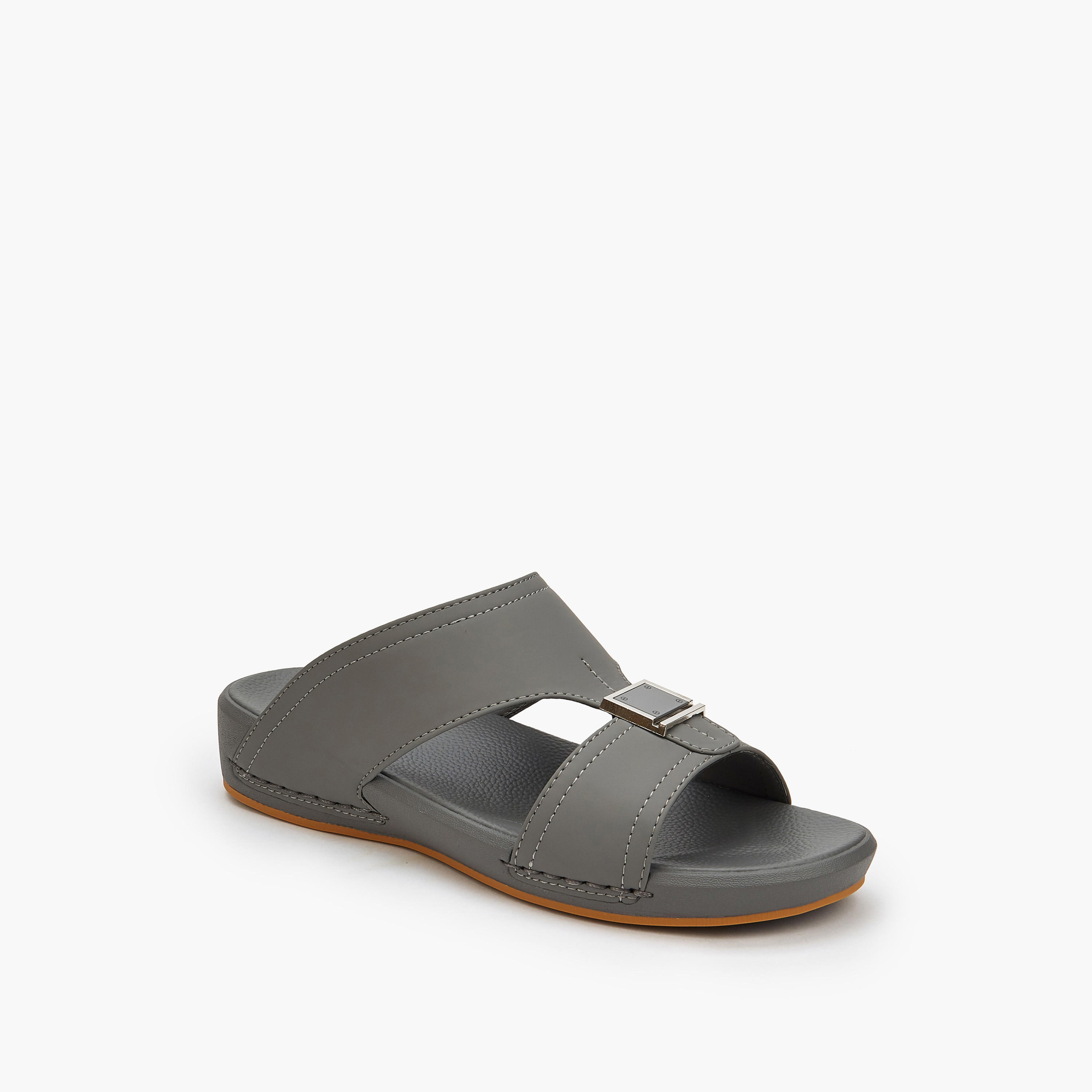Al Waha Men Buckle Detail Arabic Sandals-men-shoes-sandals-image-3
