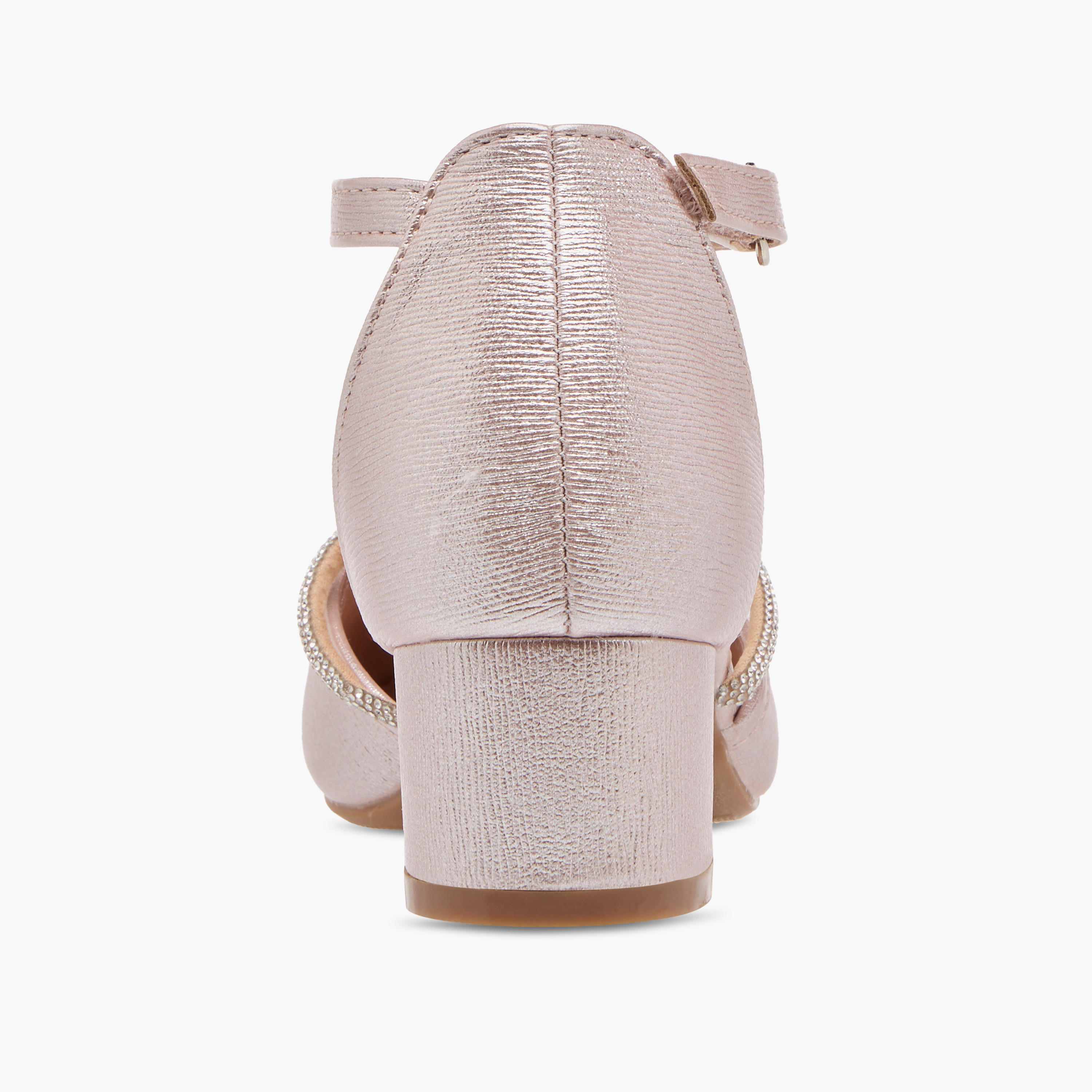 Flora Bella Embellished Block Heel Shoes with Hook and Loop Closure-girls-shoes-sandals-image-5