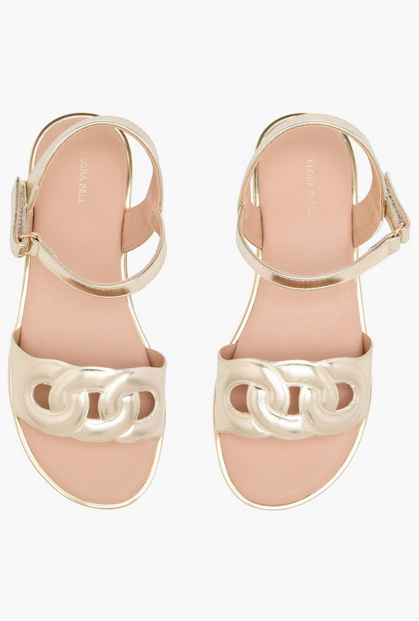 Flora Bella Cutout Detail Sandals with Hook and Loop Closure-girls-shoes-image-1