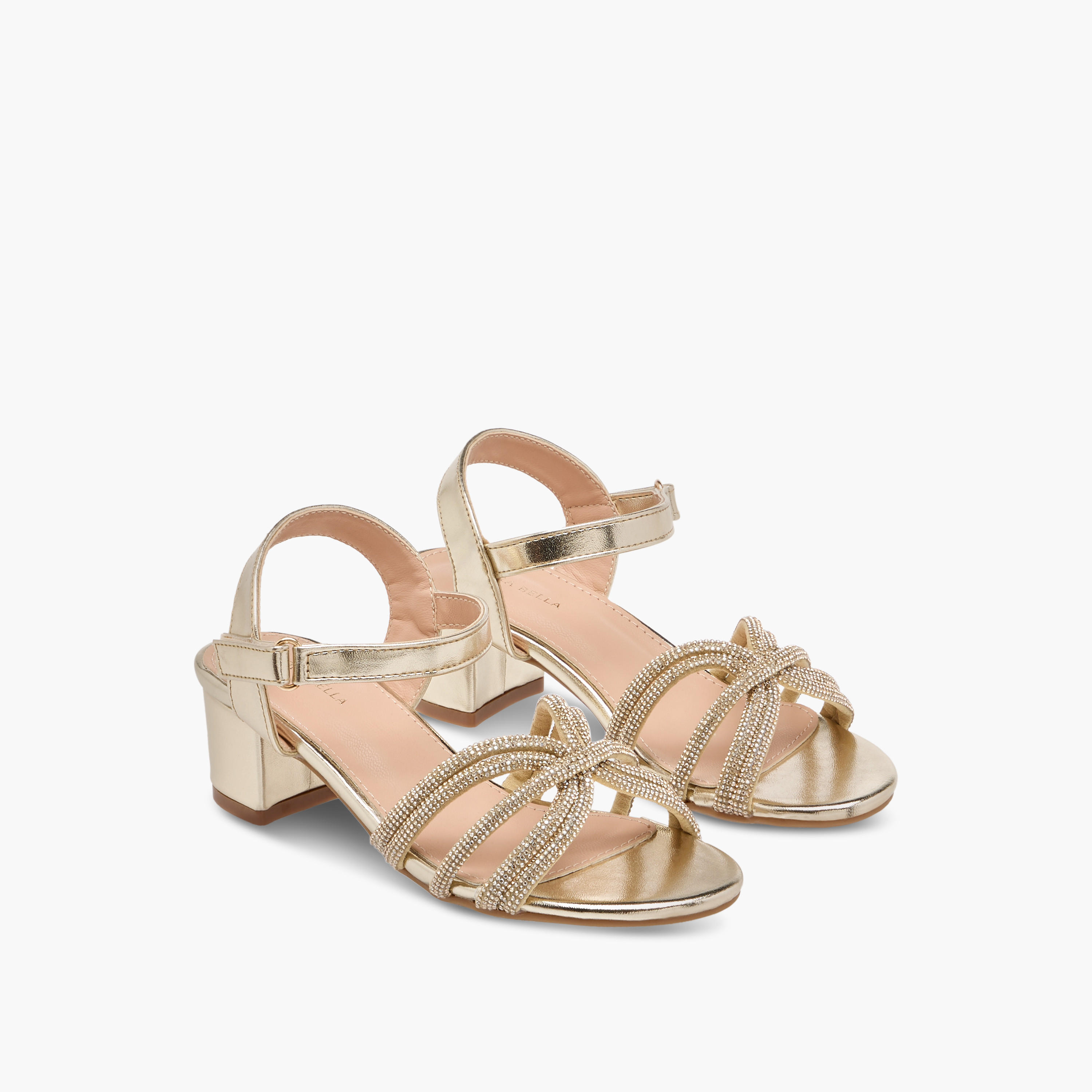 صندل مزين بكعب سميك وشريط إغلاق لاصق من فلورا بيلا-girls-shoes-sandals-image-1