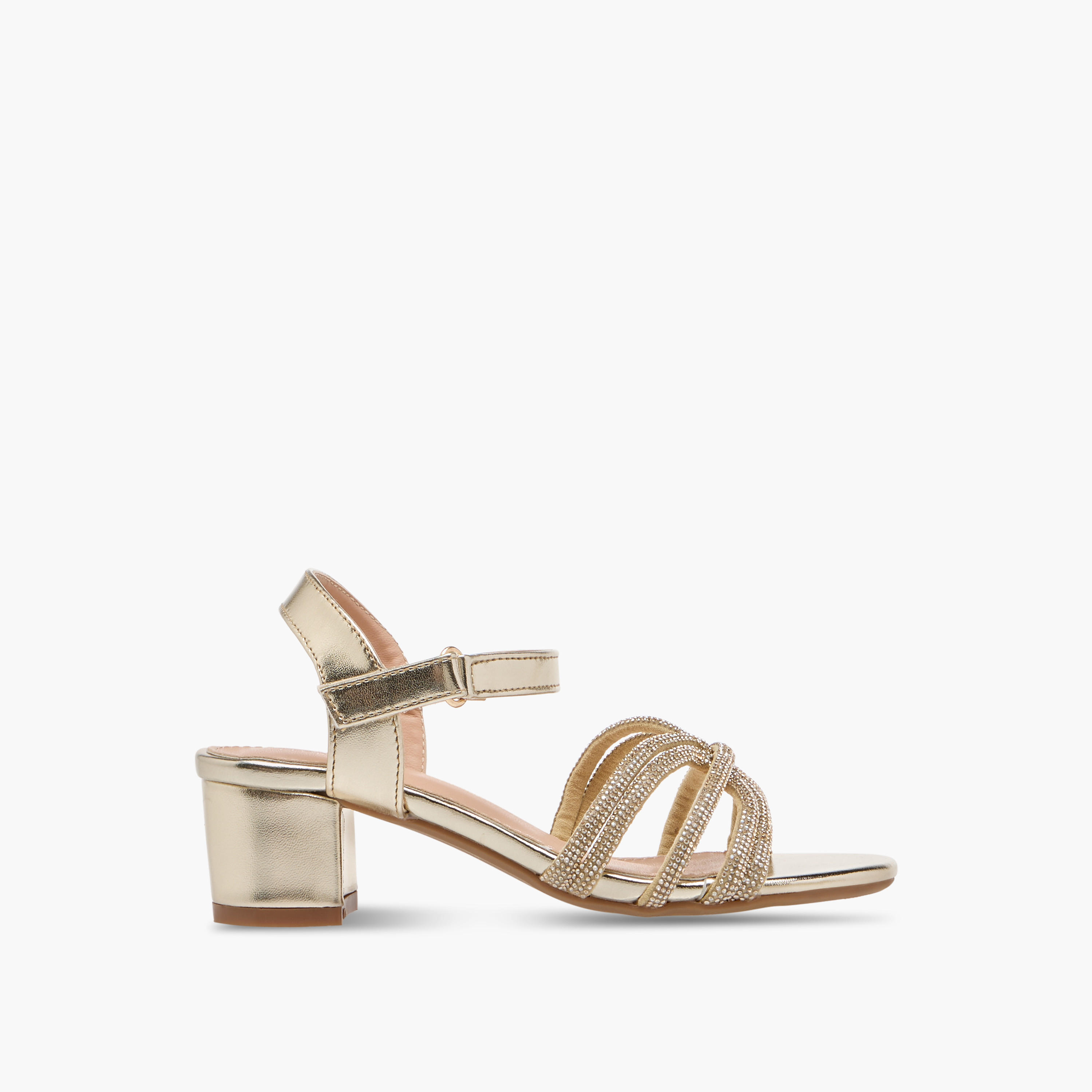 صندل مزين بكعب سميك وشريط إغلاق لاصق من فلورا بيلا-girls-shoes-sandals-image-3