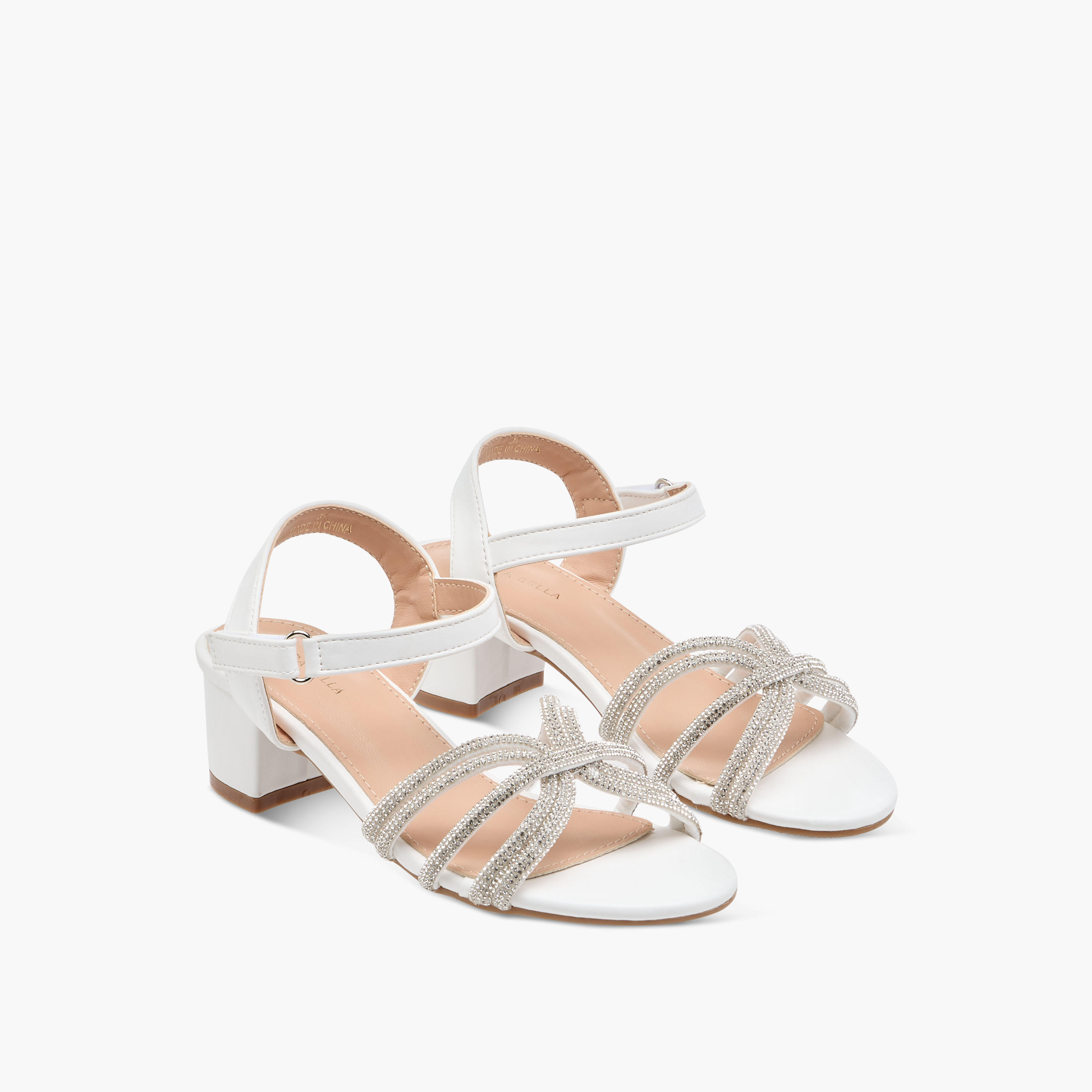 صندل مزين بكعب سميك وشريط إغلاق لاصق من فلورا بيلا-girls-shoes-sandals-image-1