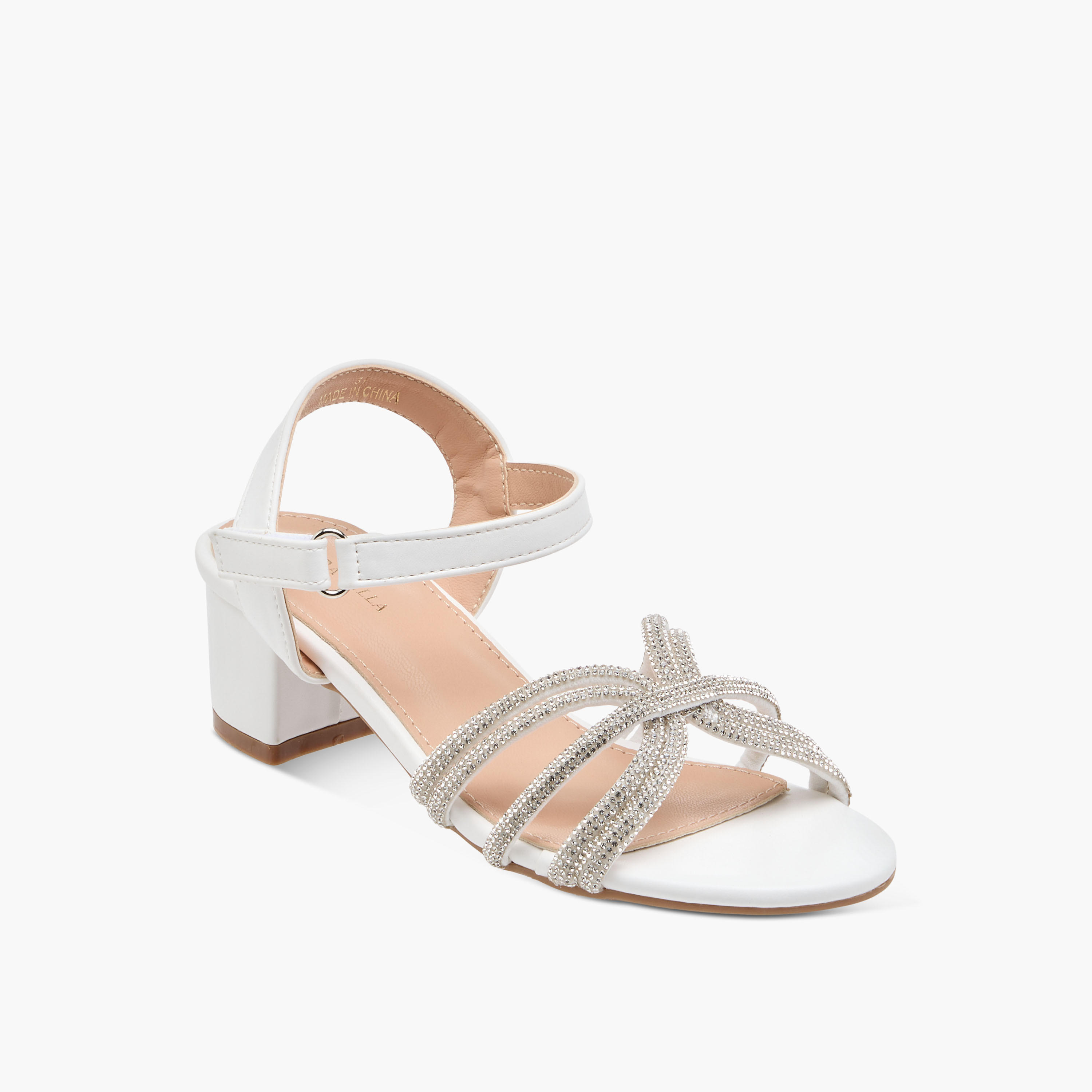 صندل مزين بكعب سميك وشريط إغلاق لاصق من فلورا بيلا-girls-shoes-sandals-image-2