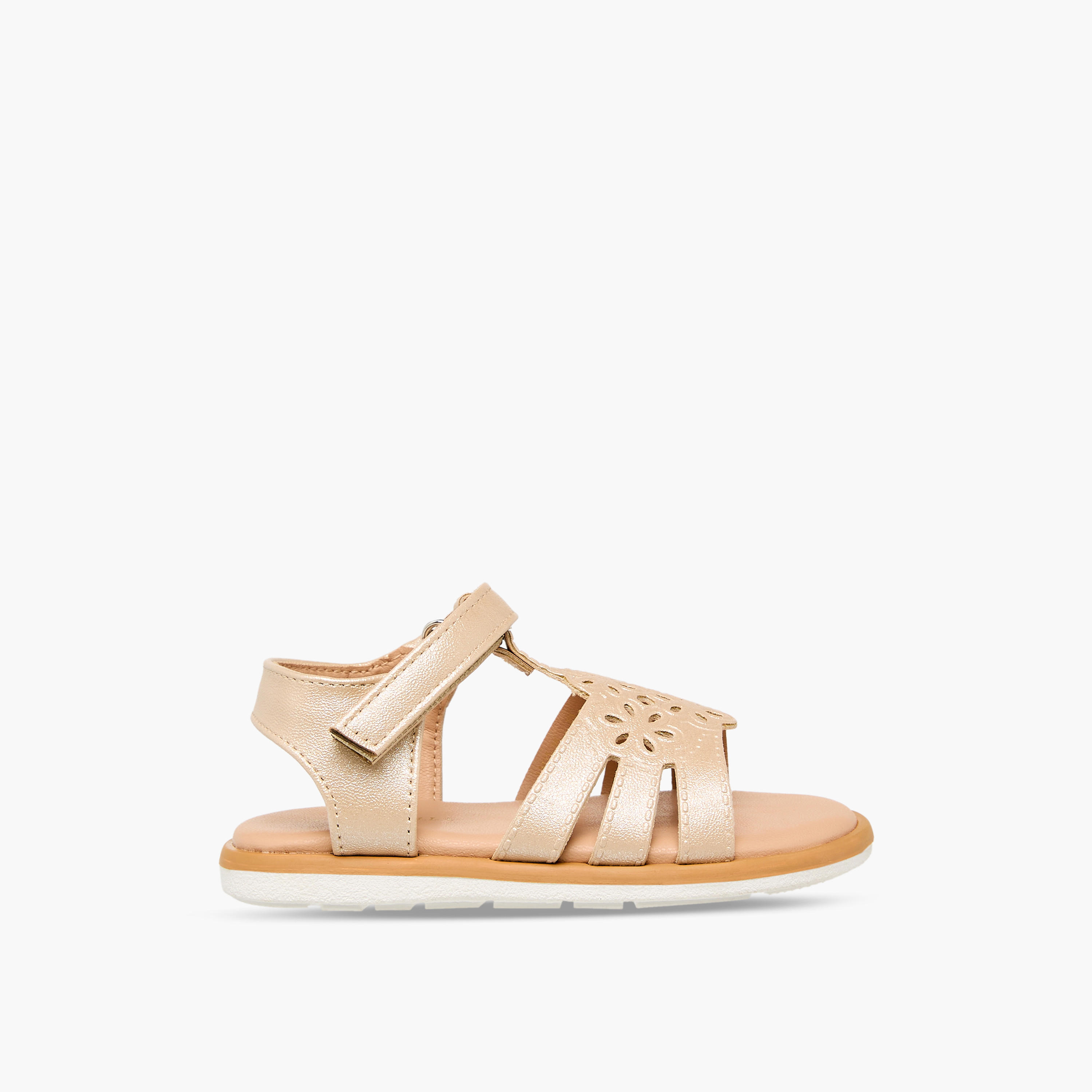 Flora Bella Girls Cutout Design Hook & Loop Sandals-girls-shoes-sandals-image-2