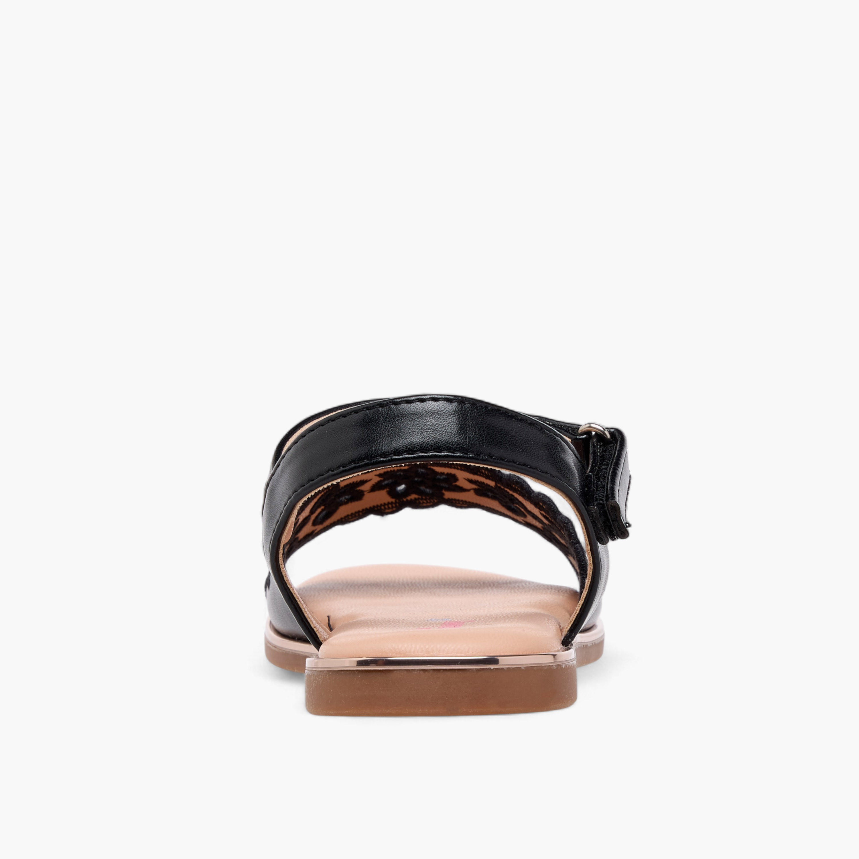 Little Missy Cutout Detail Sandals with Hook and Loop Closure-girls-shoes-sandals-image-4