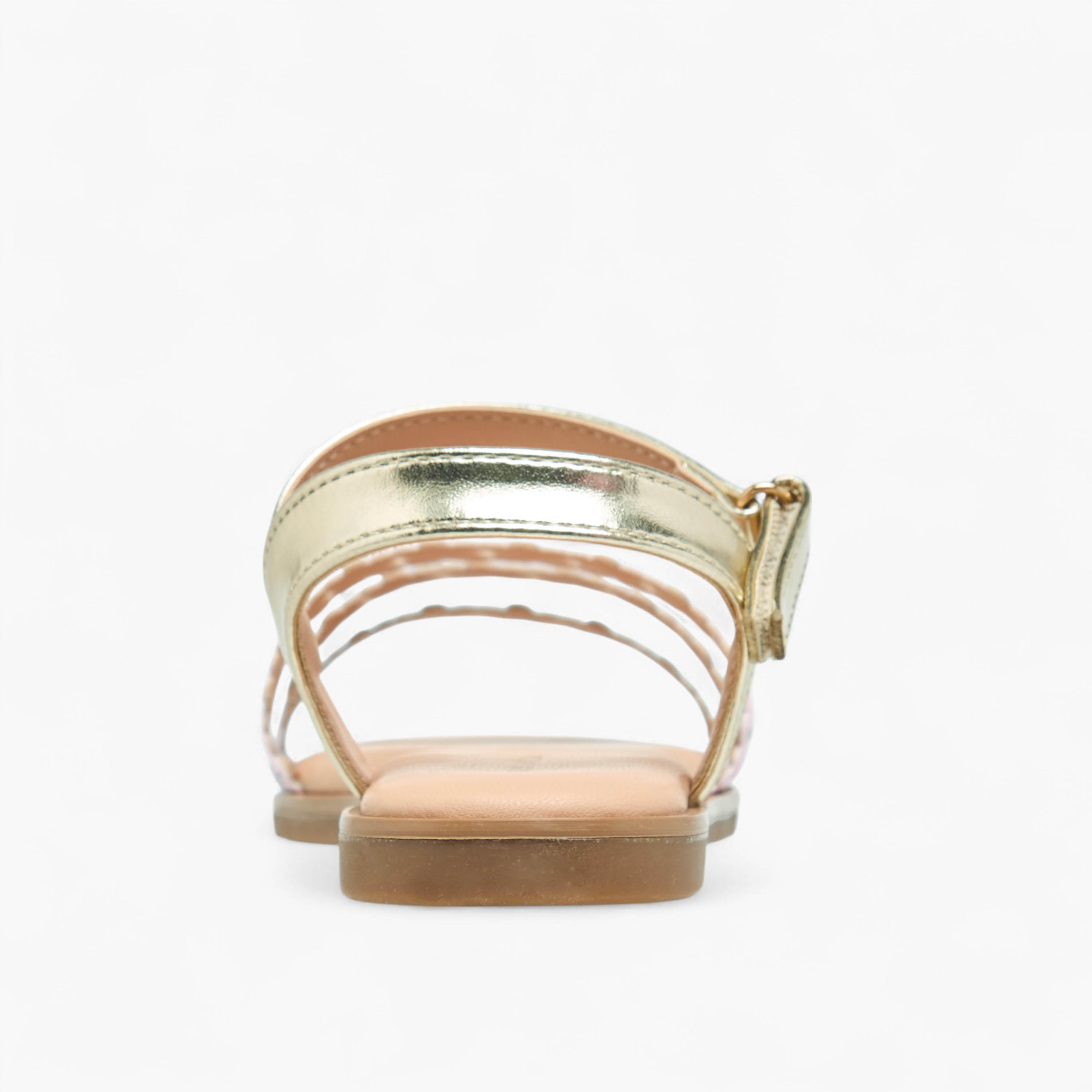صندل بحزام وأزهار وشريط إغلاق من فلورا بيلا-girls-shoes-sandals-image-4