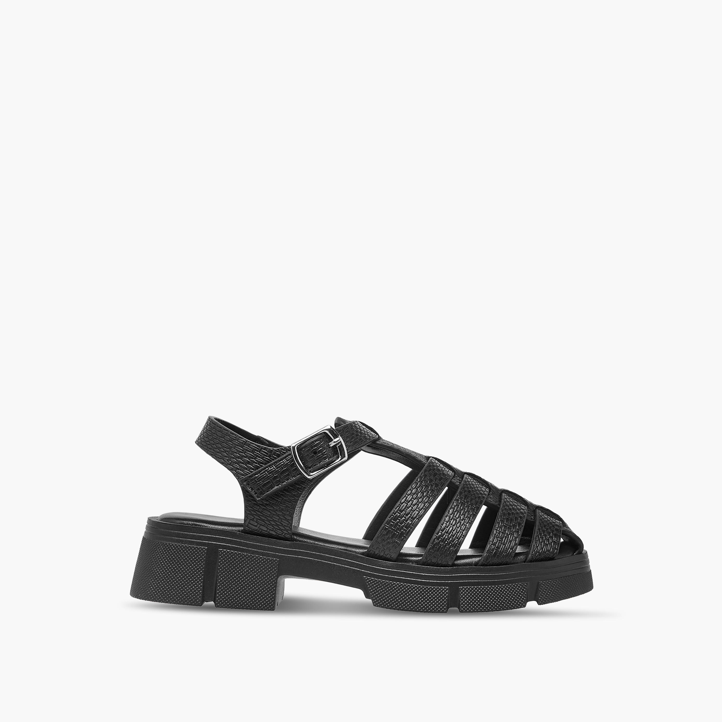 Little Missy Strappy Flatform Sandals with Hook and Loop Closure-girls-shoes-sandals-image-2
