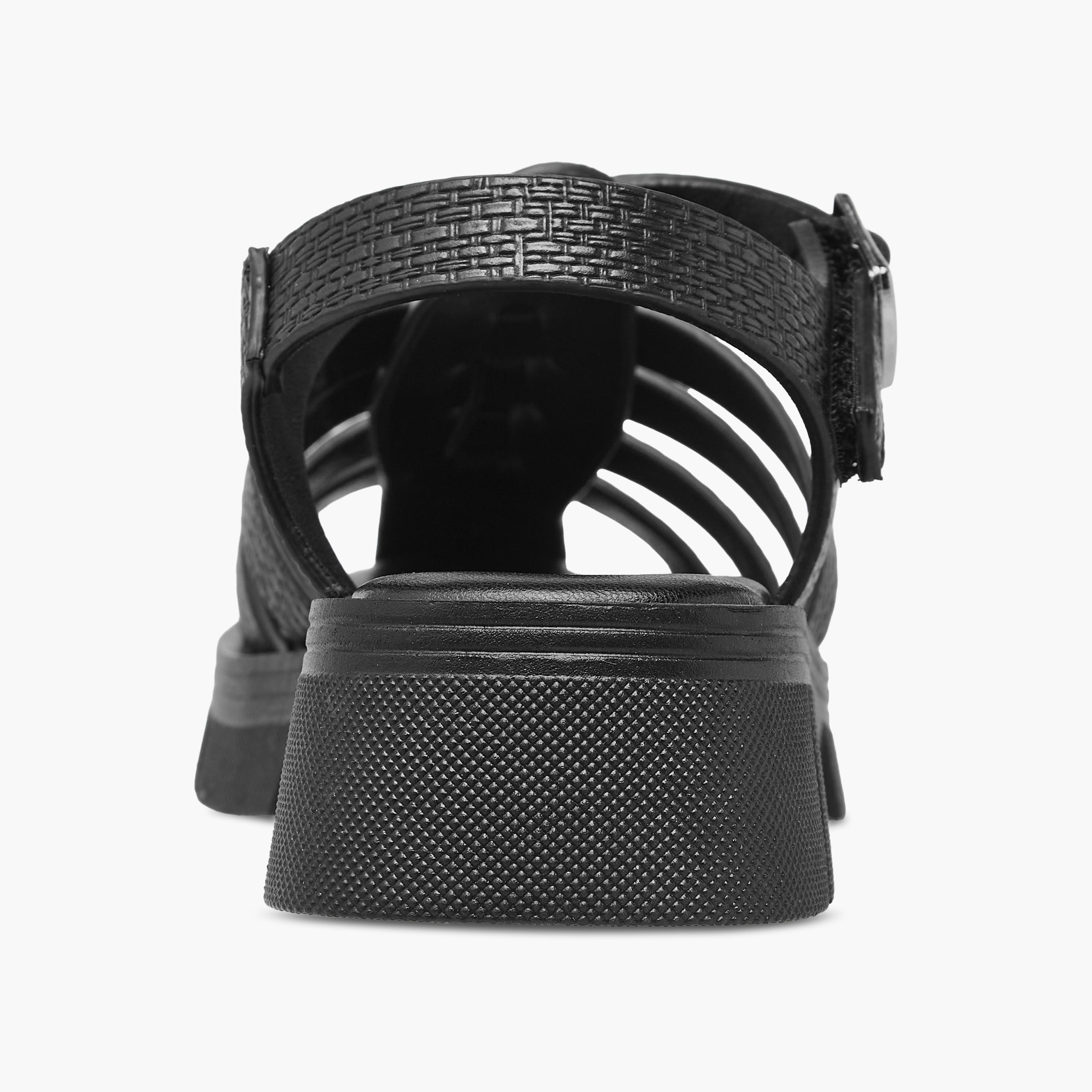 Little Missy Strappy Flatform Sandals with Hook and Loop Closure-girls-shoes-sandals-image-5