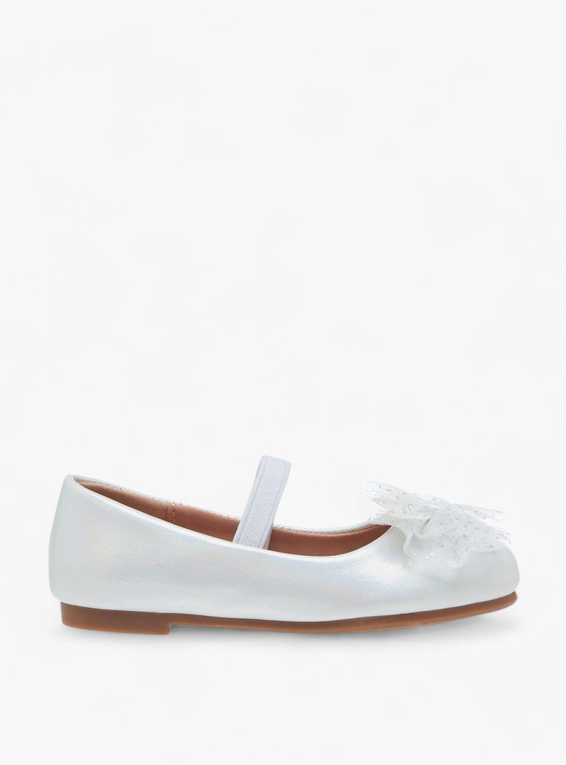 حذاء باليرينا بفيونكة وحزام إغلاق مطاطي من فلورا بيلا-girls-shoes-ballerinas-image-3