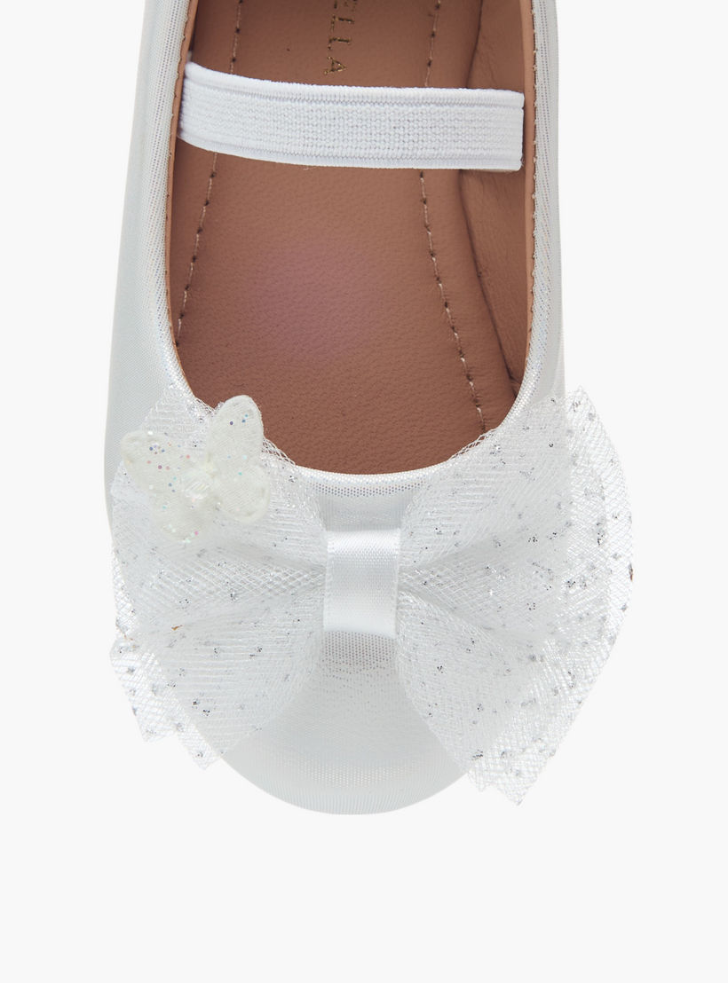 حذاء باليرينا بفيونكة وحزام إغلاق مطاطي من فلورا بيلا-girls-shoes-ballerinas-image-4