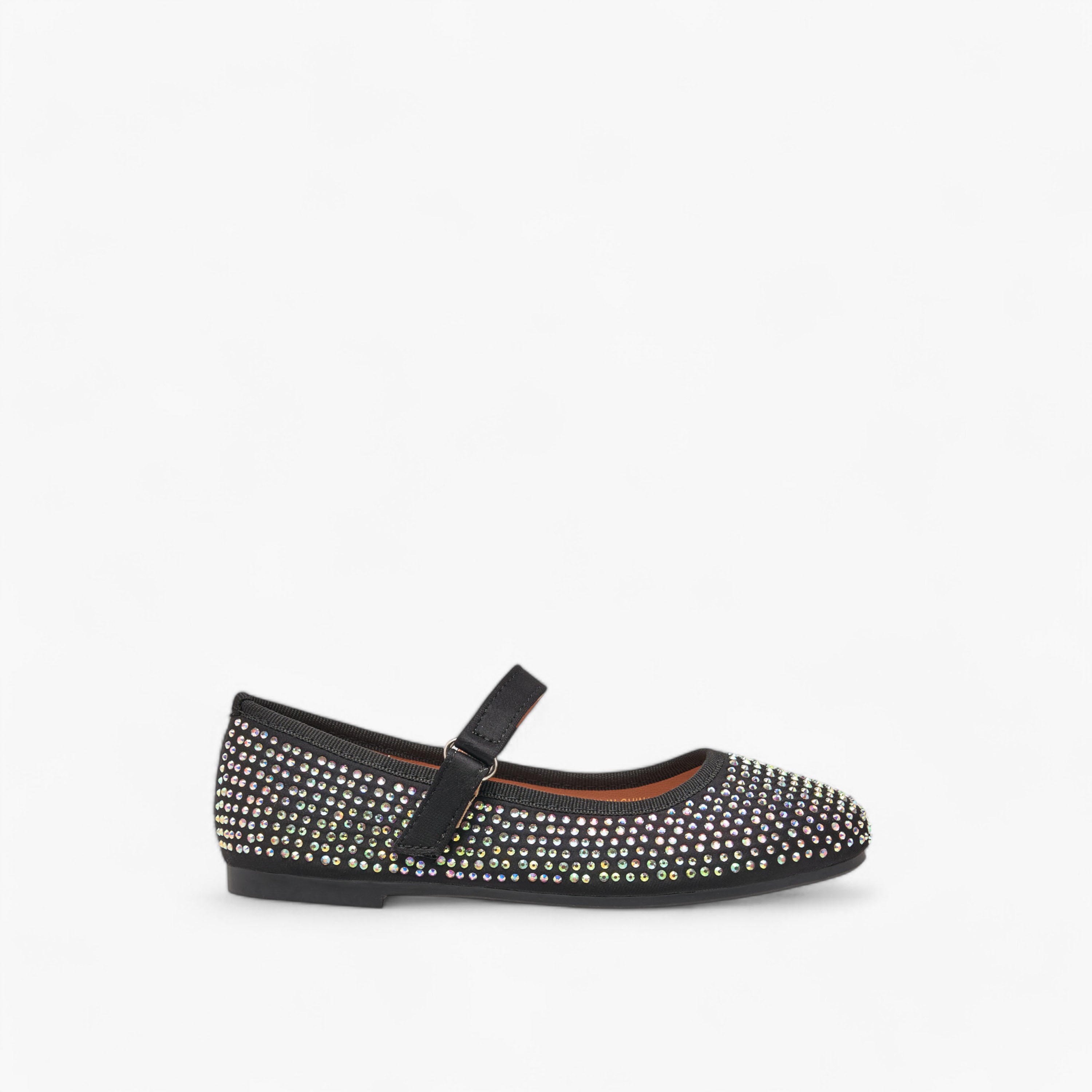 Flora Bella Stone Embellished Ballerina Shoes with Hook and Loop Closure-girls-shoes-ballerinas-image-3