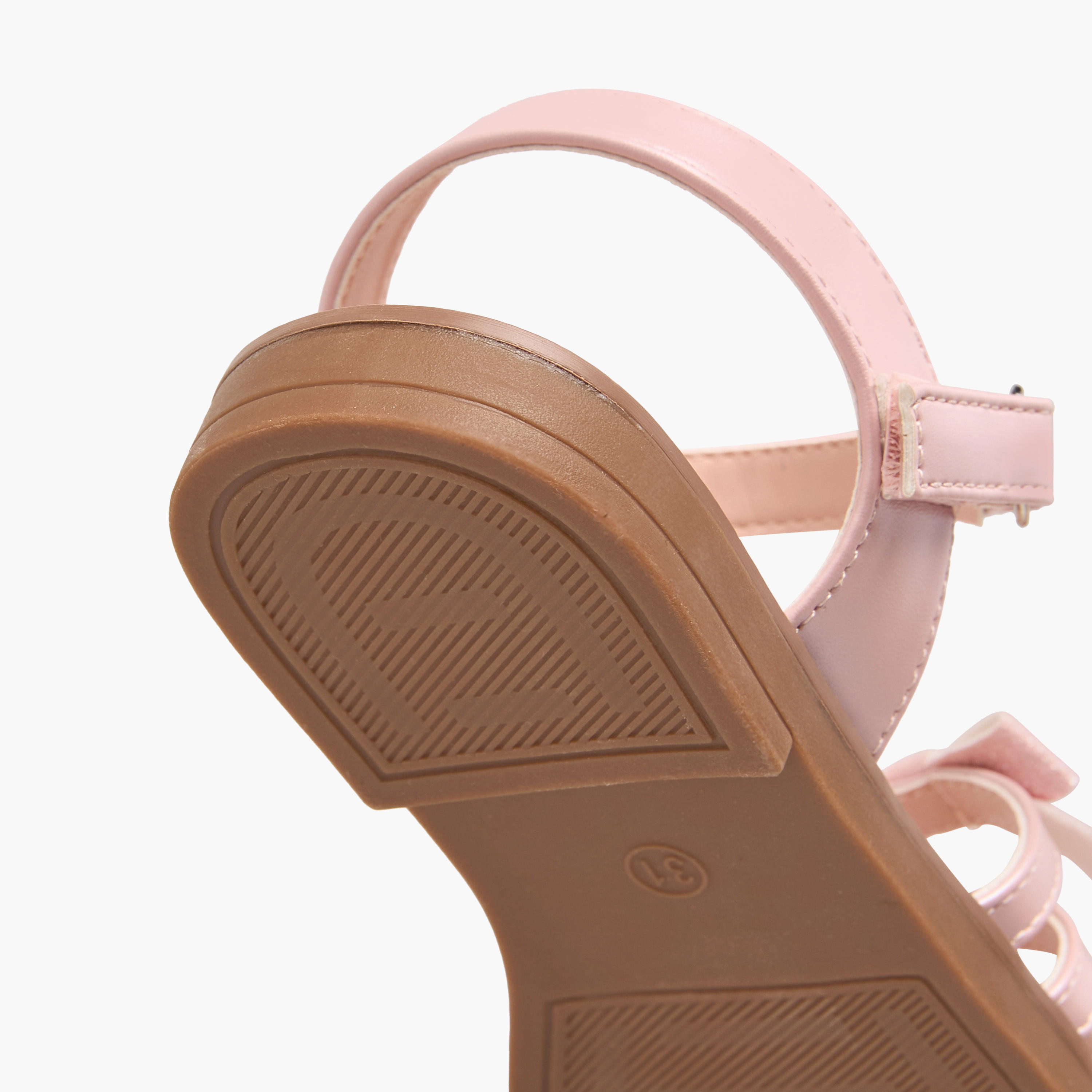 صندل بحزام مزين بفيونكة مع شريط إغلاق لاصق من فلورا بيلا-girls-shoes-sandals-image-5