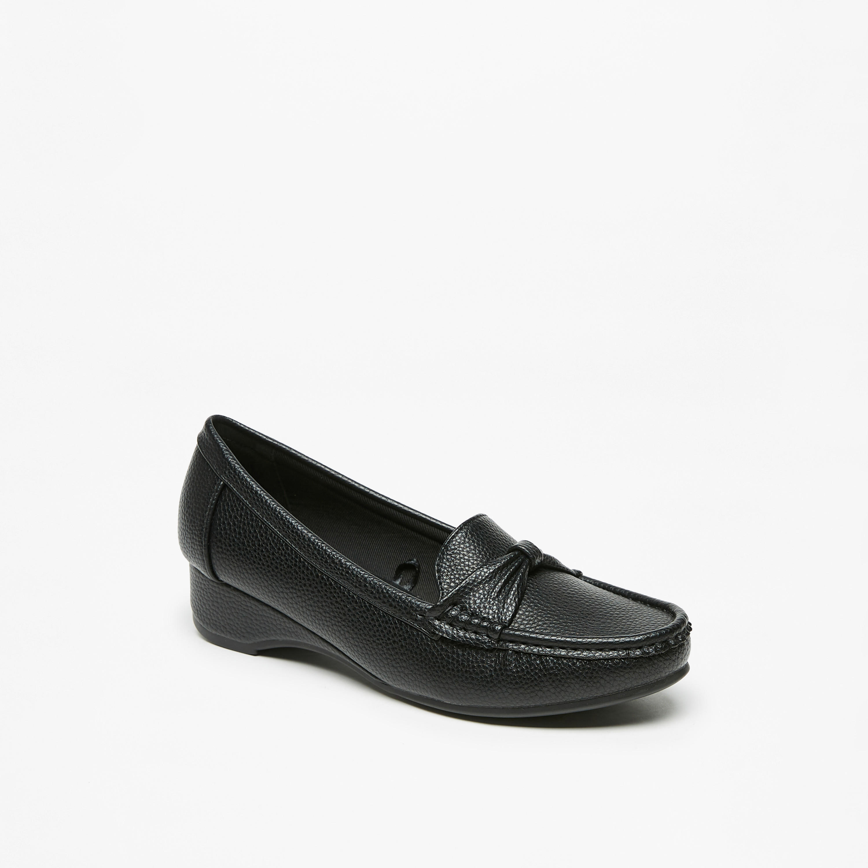 حذاء سهل الارتداء بزينة فيونكة وكعب ويدج من فلورا بيلا-women-shoes-heels-image-1
