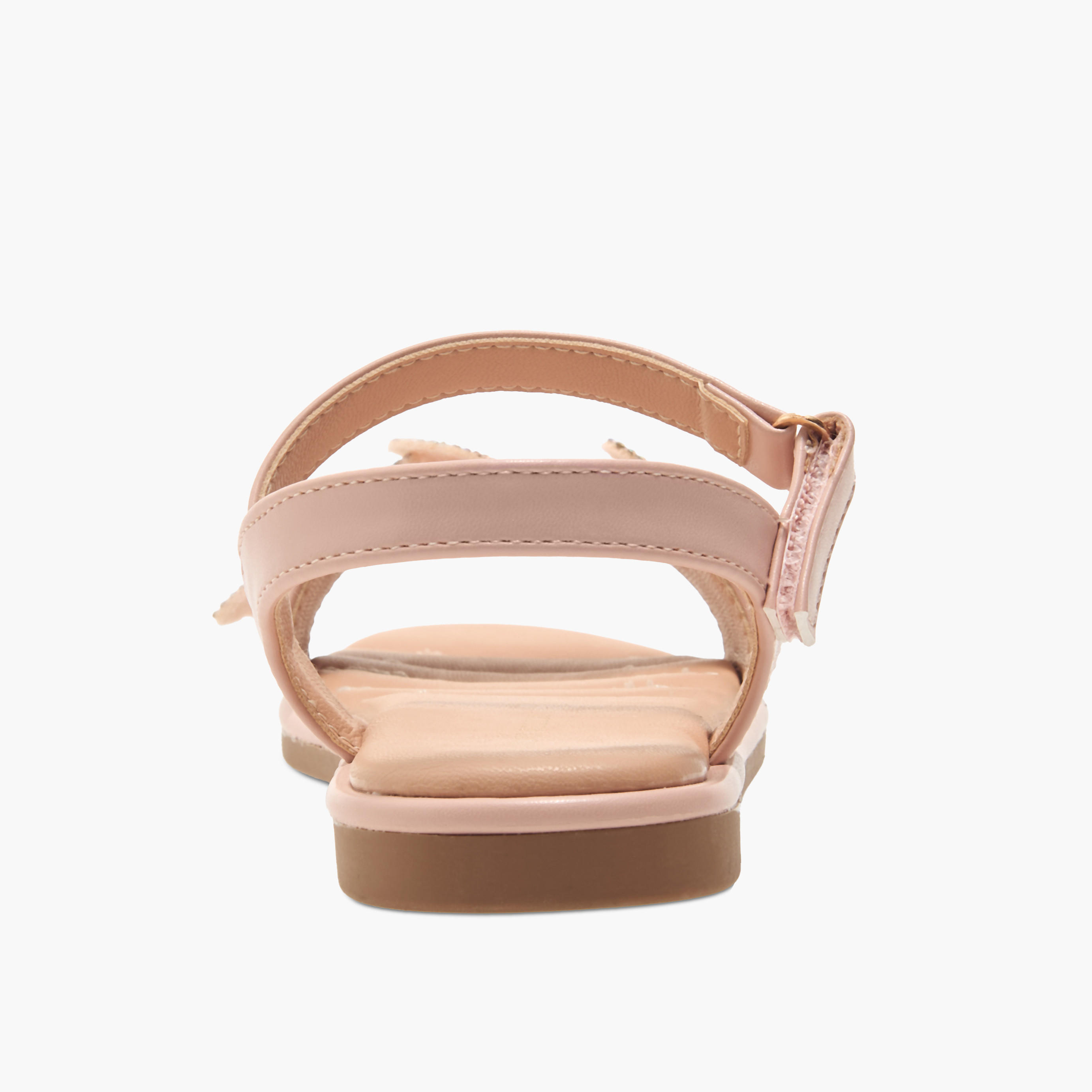 Flora Bella Butterfly Embellished Strap Sandals with Hook and Loop Closure-girls-shoes-sandals-image-4