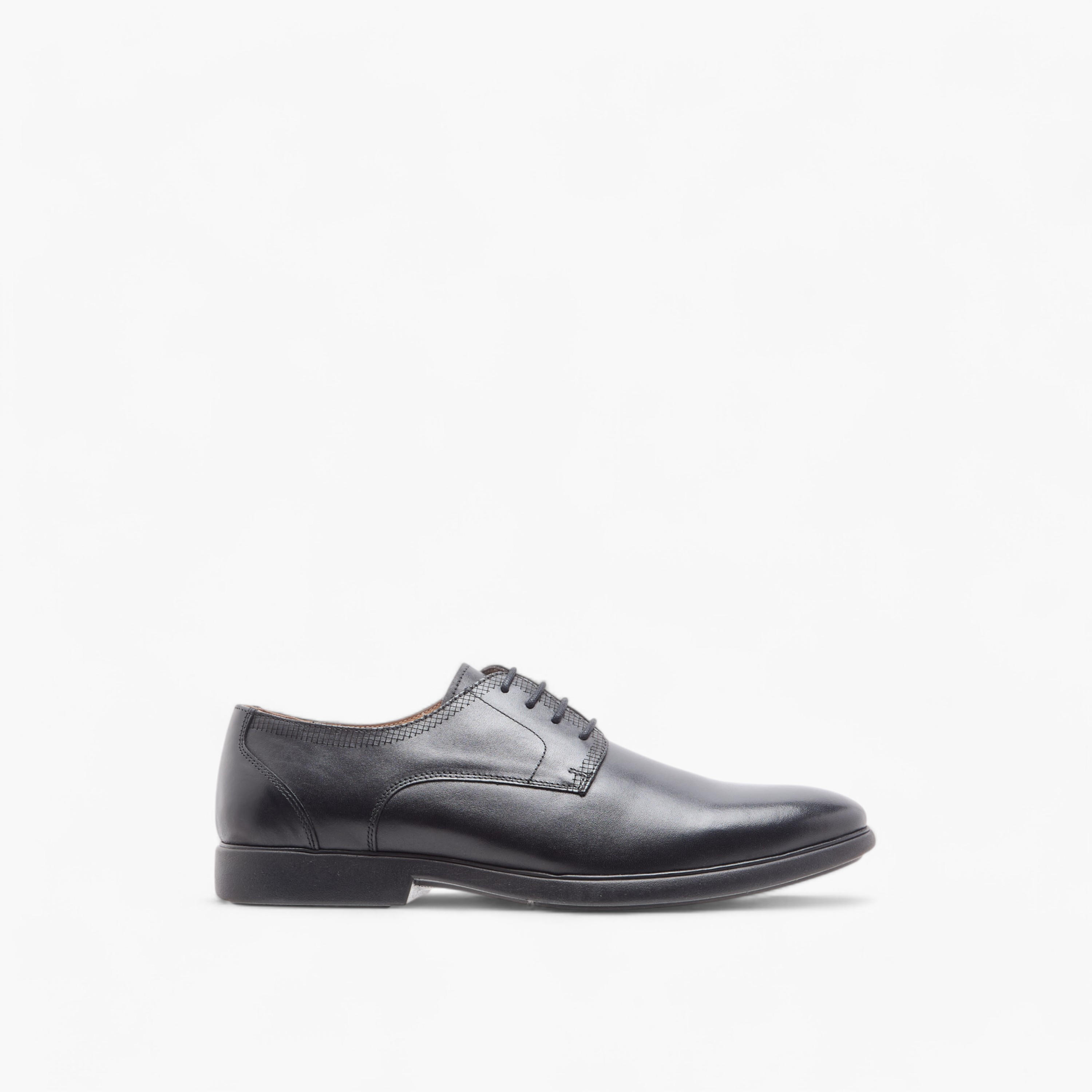 Duchini Men's Leather Solid Derby Shoes with Lace-Up Closure-men-shoes-formalshoes-image-3