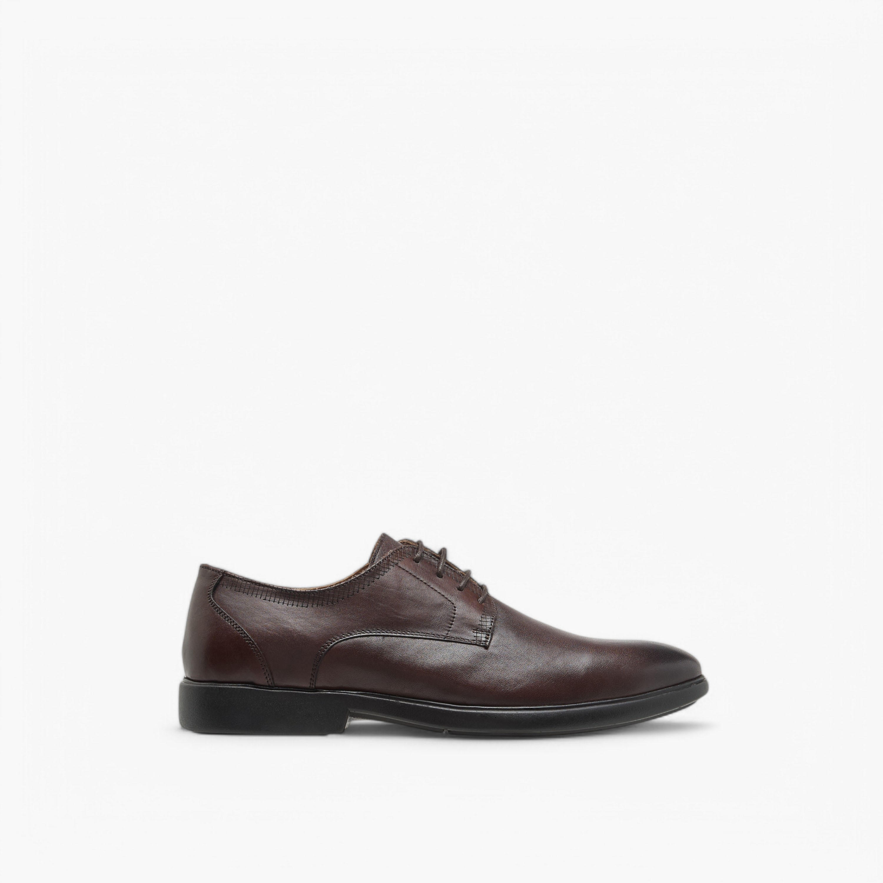 Duchini Men's Leather Solid Derby Shoes with Lace-Up Closure-men-shoes-formalshoes-image-3