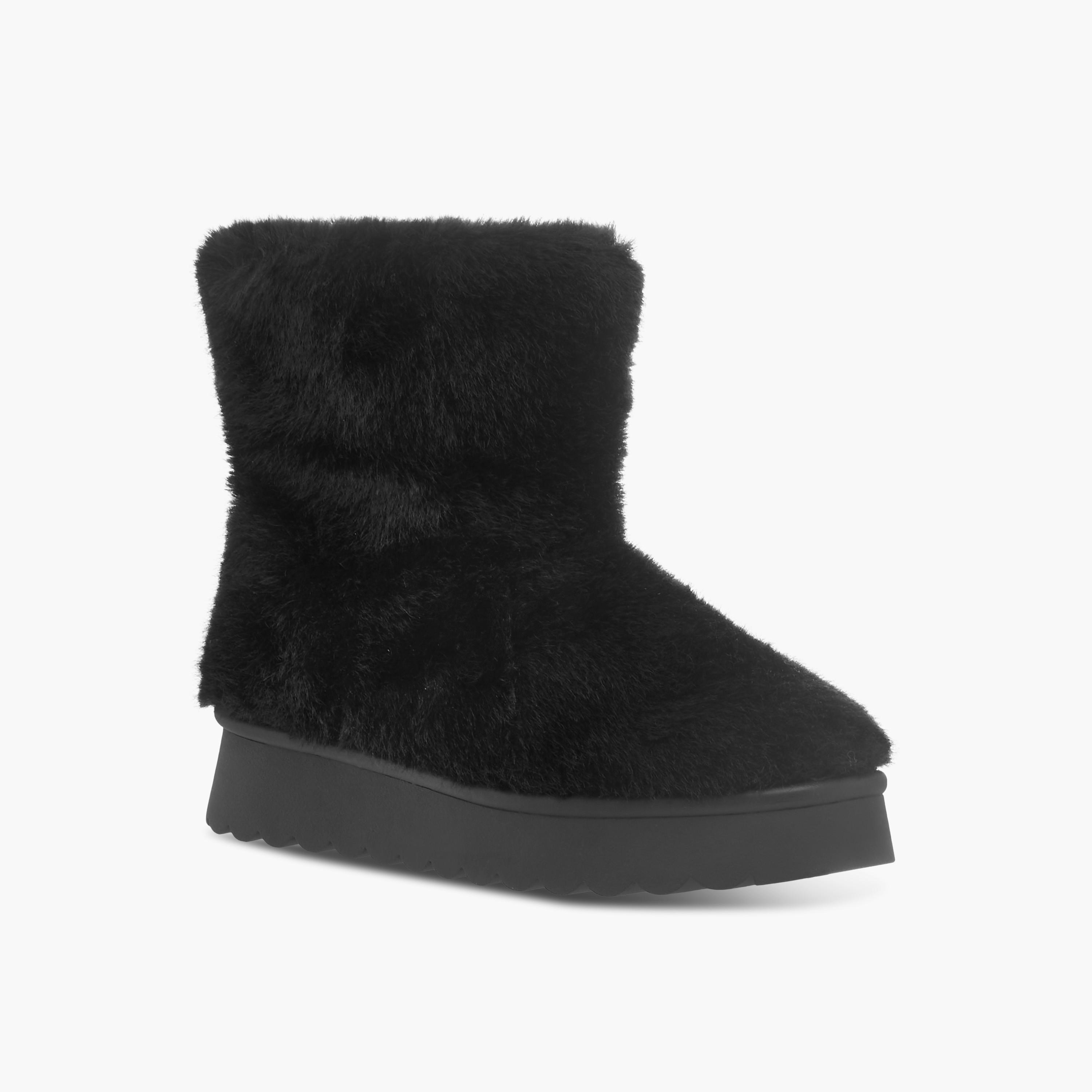 بوت طول الكاحل بارز الملمس سهل الارتداء بكعب بلاتفورم للنساء من سيليست-women-shoes-boots-image-2