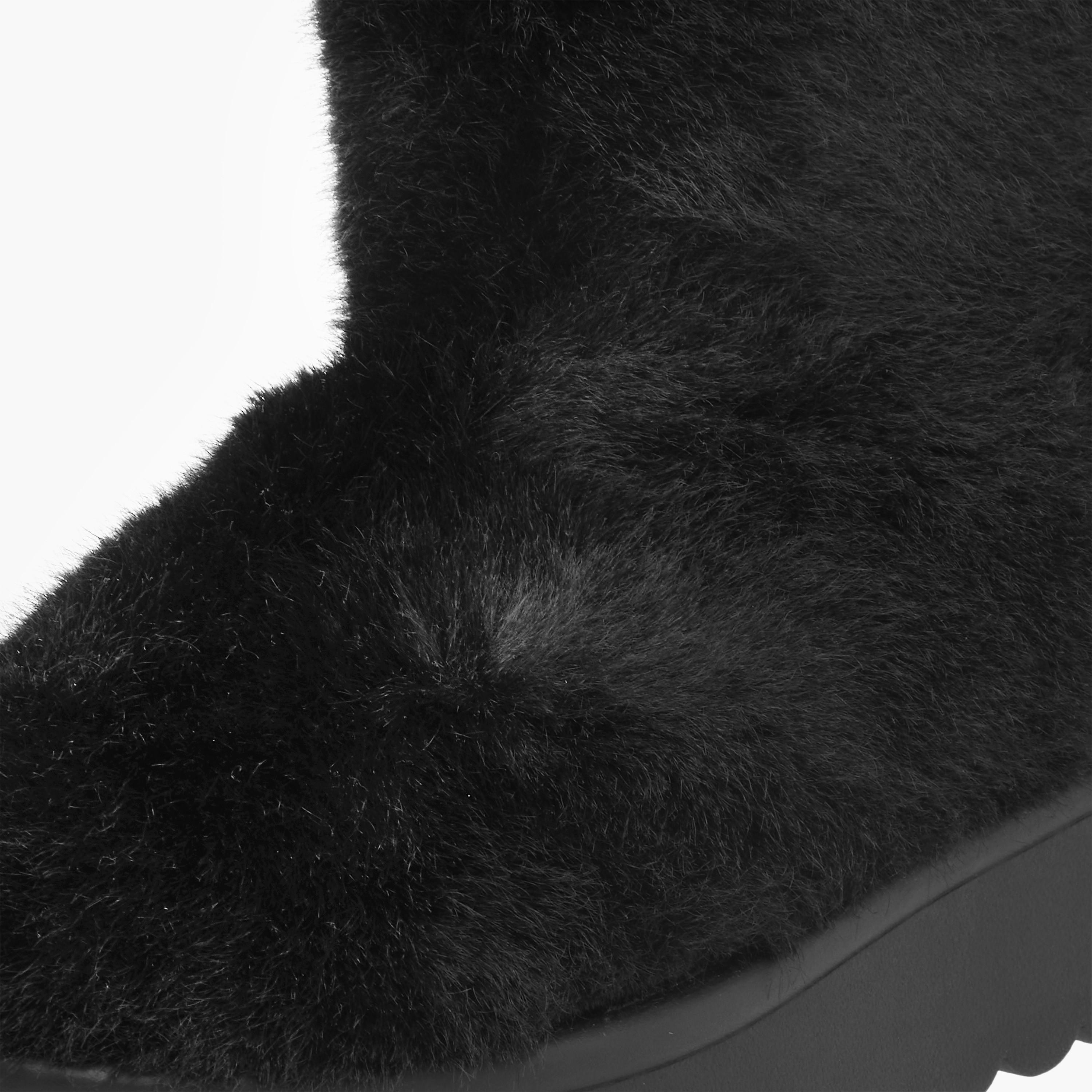 بوت طول الكاحل بارز الملمس سهل الارتداء بكعب بلاتفورم للنساء من سيليست-women-shoes-boots-image-4