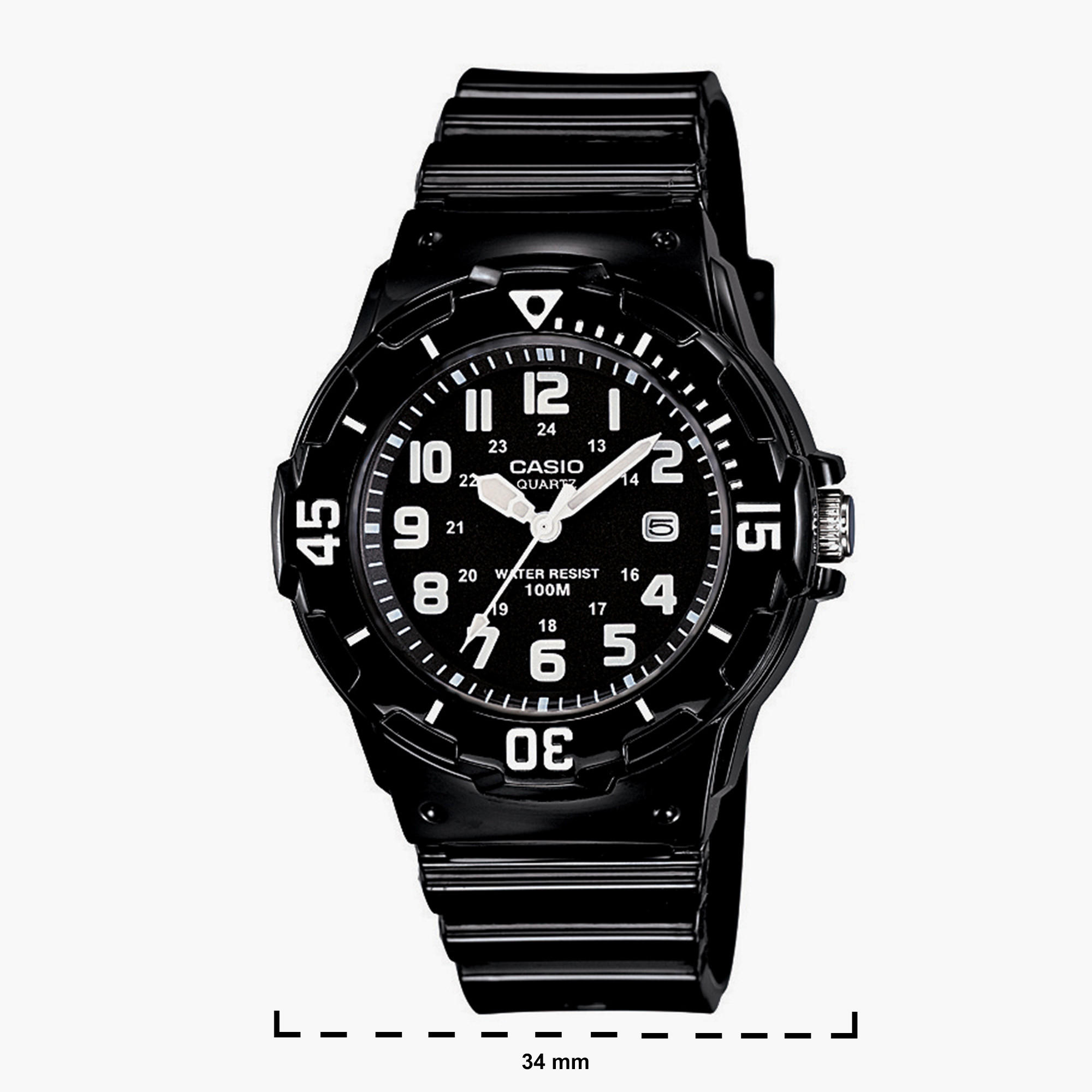 Casio Women's Black Analog Resin Strap Watch LRW-200H-1BVDF-women-watchesandjewellery-watches-image-2