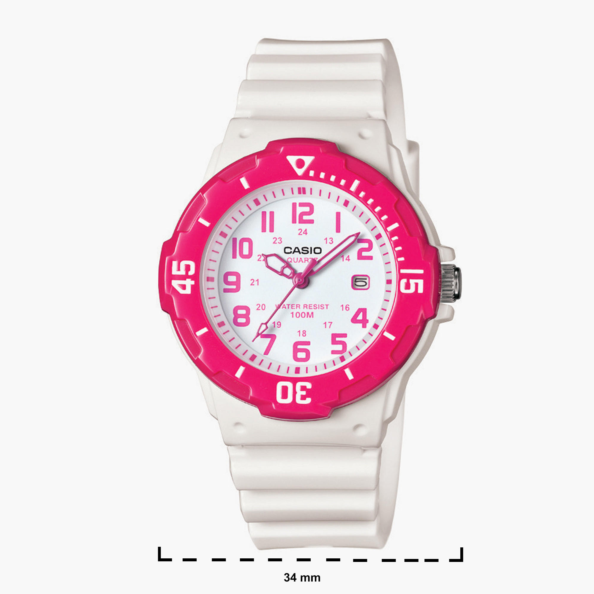 Casio Women's White Analog Resin Strap Watch LRW-200H-4BVDF | 34 MM-women-watchesandjewellery-watches-image-2