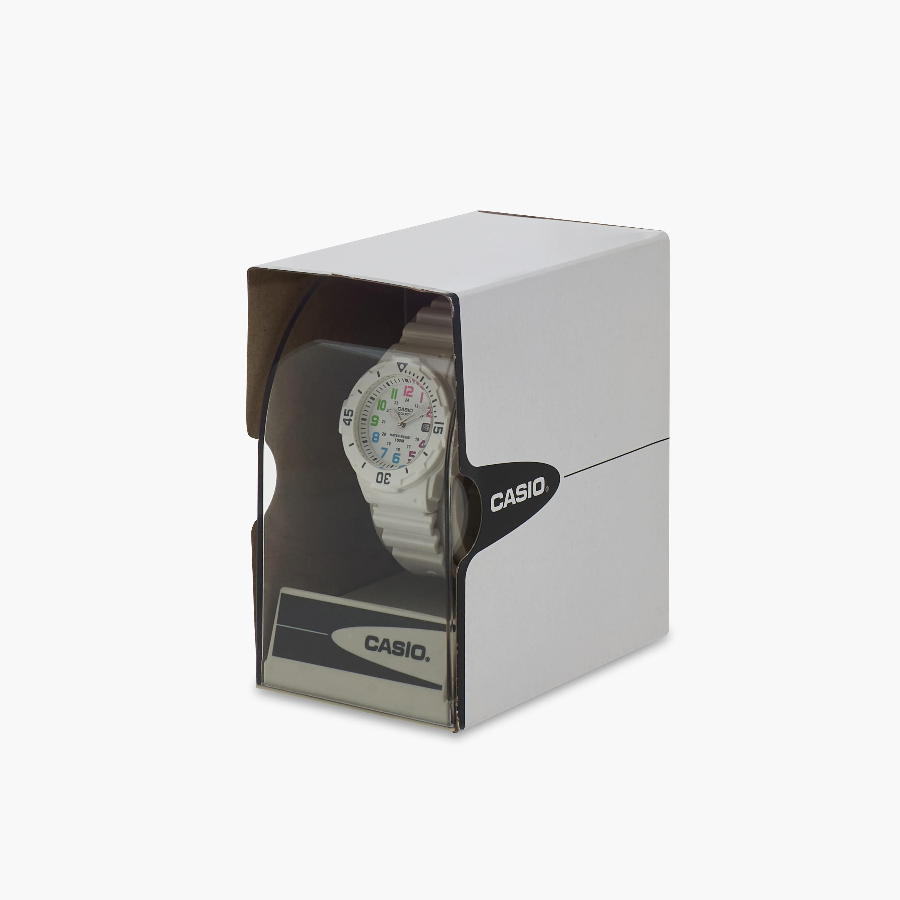 ساعة تناظرية بيضاء بسوار من الراتنج للنساء من كاسيو LRW-200H-7BVDF-women-watchesandjewellery-watches-image-7