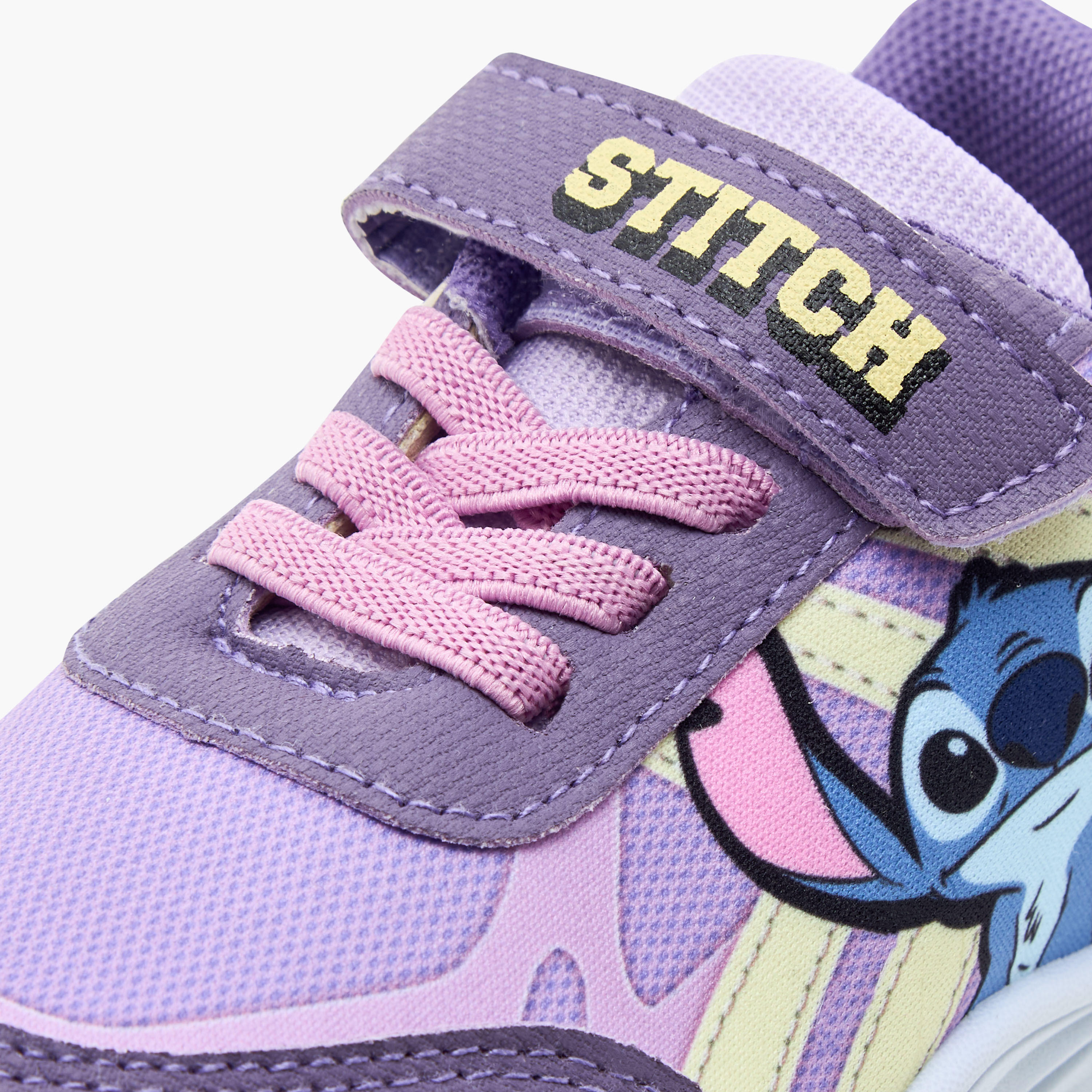 Disney Stitch Print Light-Up Sneakers with Hook and Loop Closure-girls-shoes-sneakers-image-5
